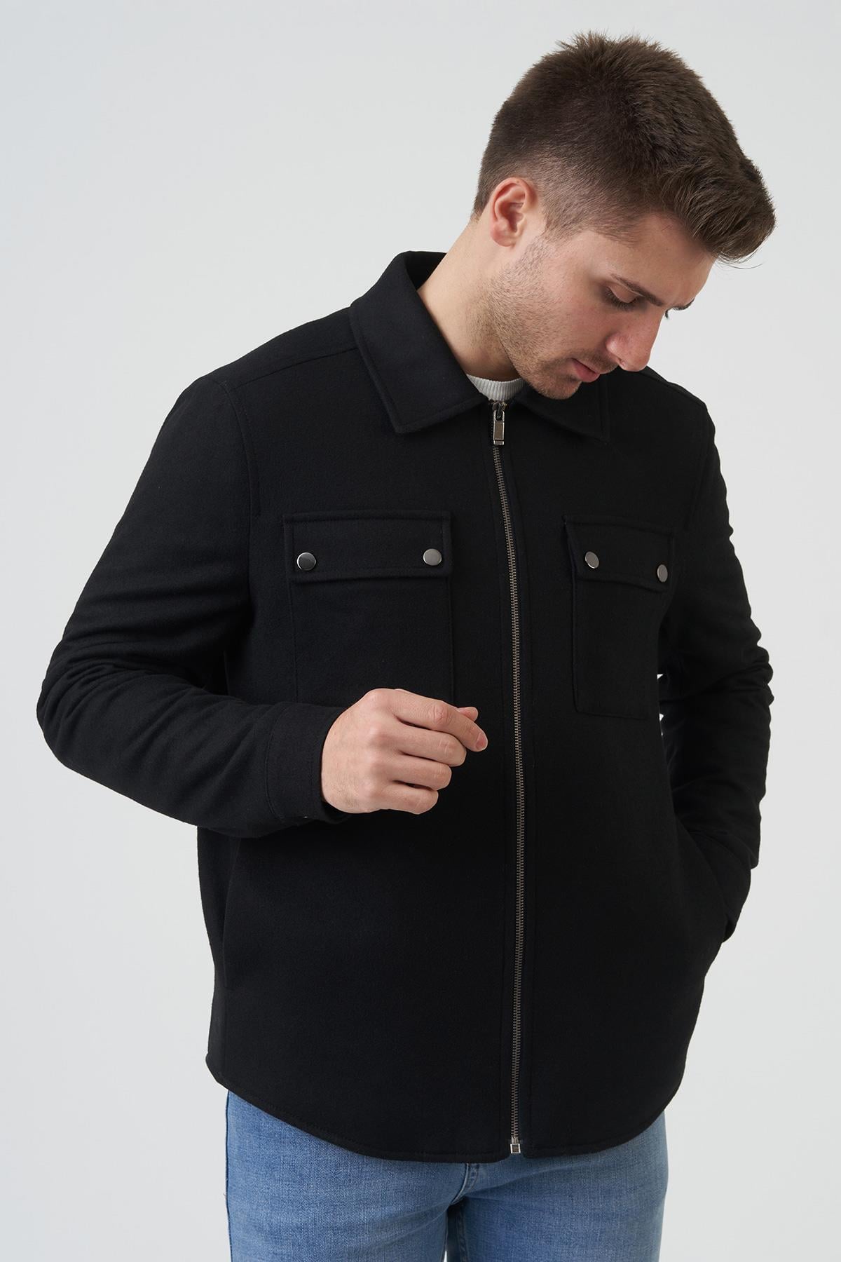 White Stone New York 58161 Slim Fit Mont Siyah