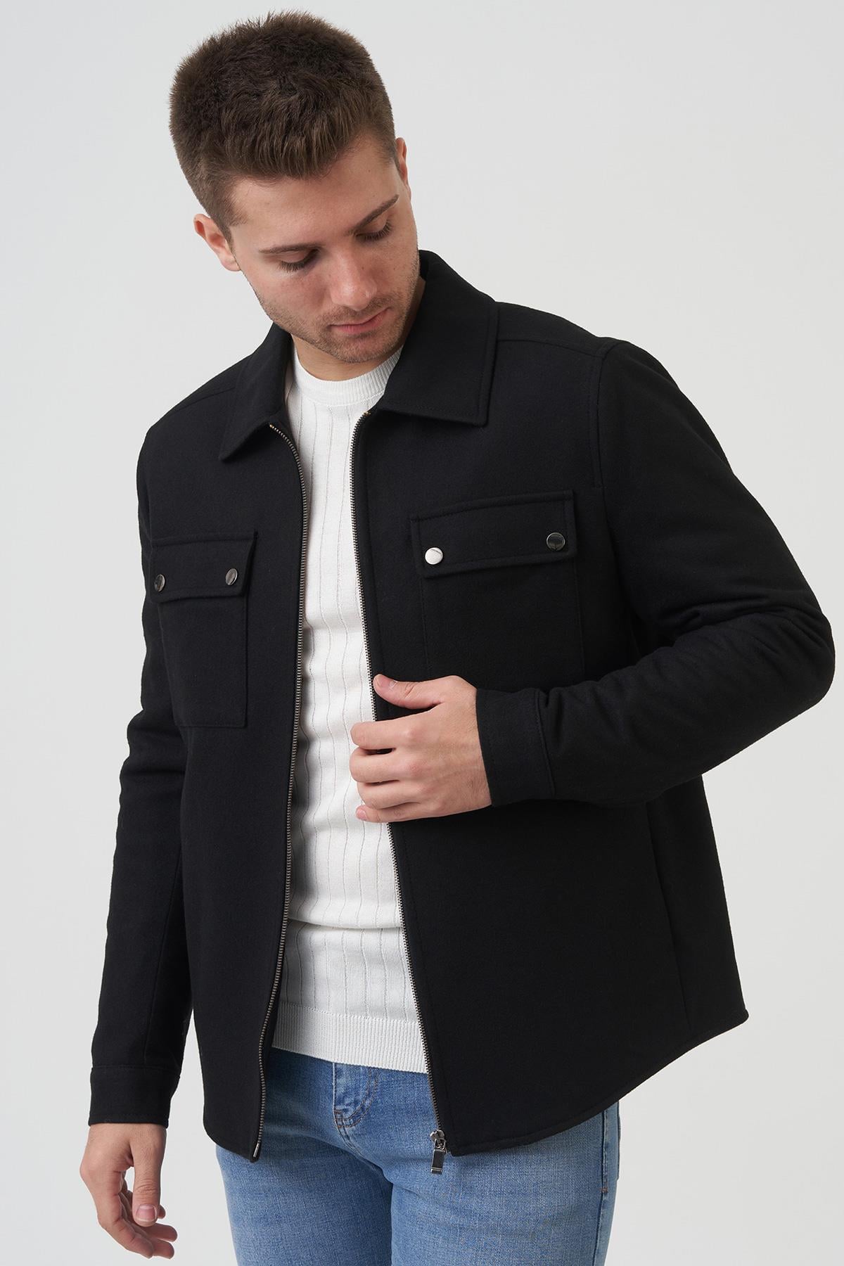 White Stone New York 58161 Slim Fit Mont Siyah