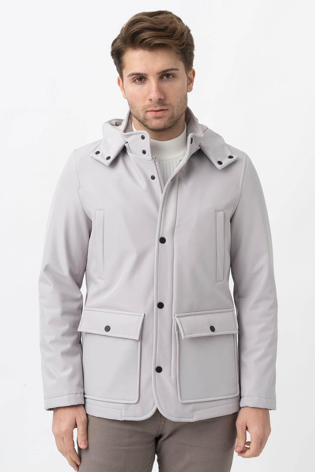 White Stone Bello 7777 Slim Fit Soft Shell Kaban Taş