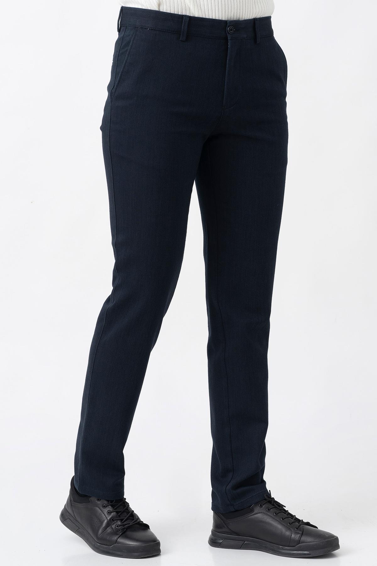 White Stone Medellín P1007 Cosmos Slim Fit  Likralı Pantolon Mavi