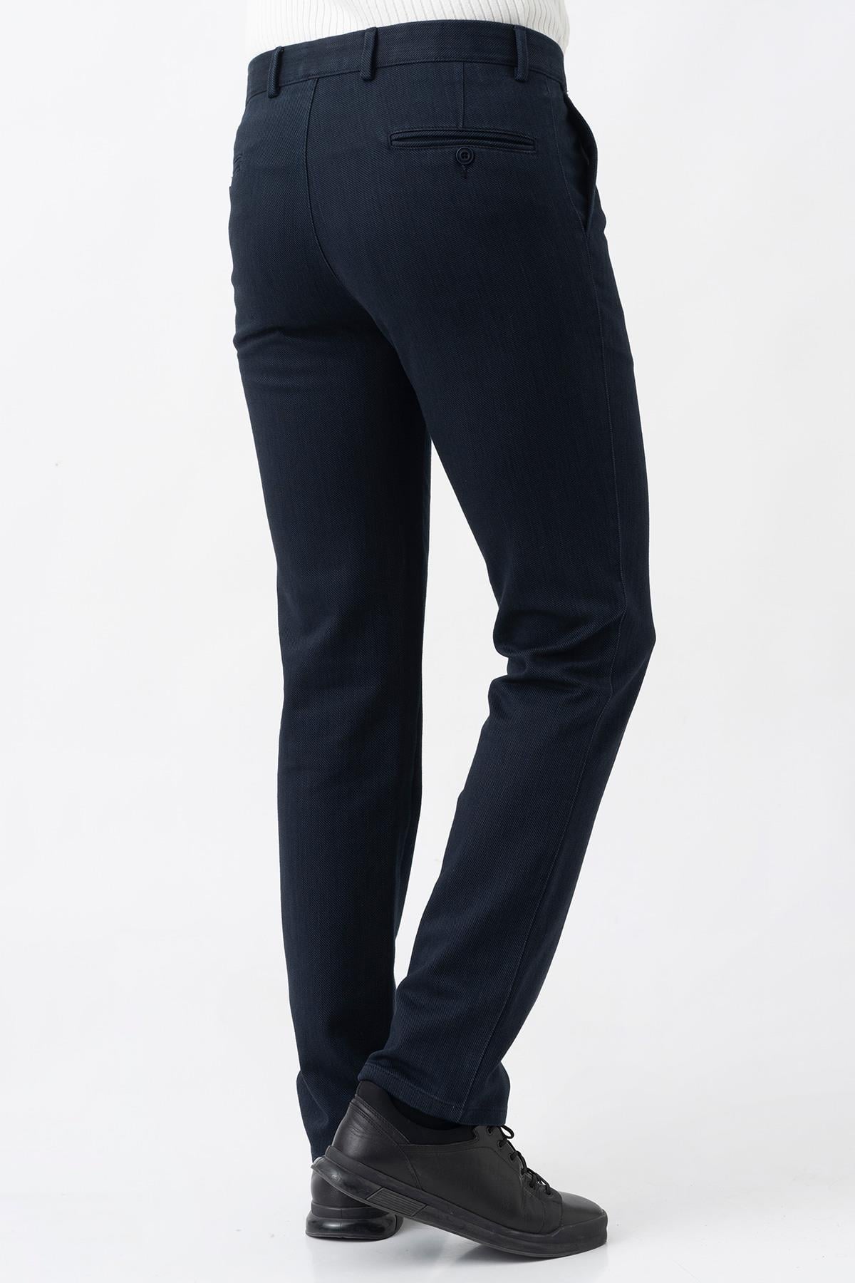 White Stone Medellín P1007 Cosmos Slim Fit  Likralı Pantolon Mavi