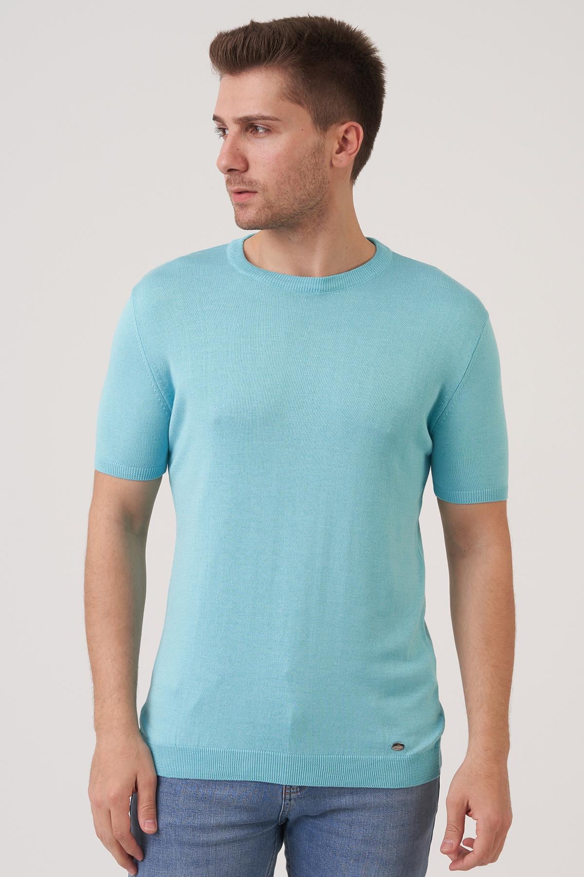 White Stone San Diego 15289 Slim Fit Sıfır Yaka T-shirt Mint