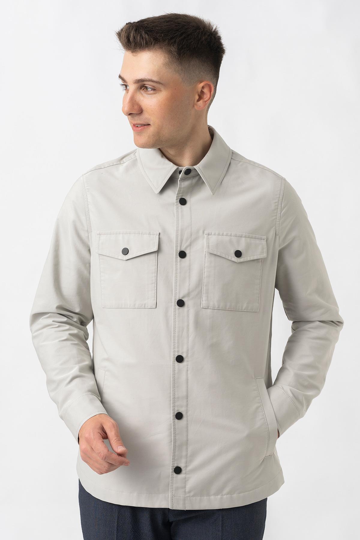 White Stone Aarberg 5814 Mevsimlik Slim Fit Pamuklu Mont Taş