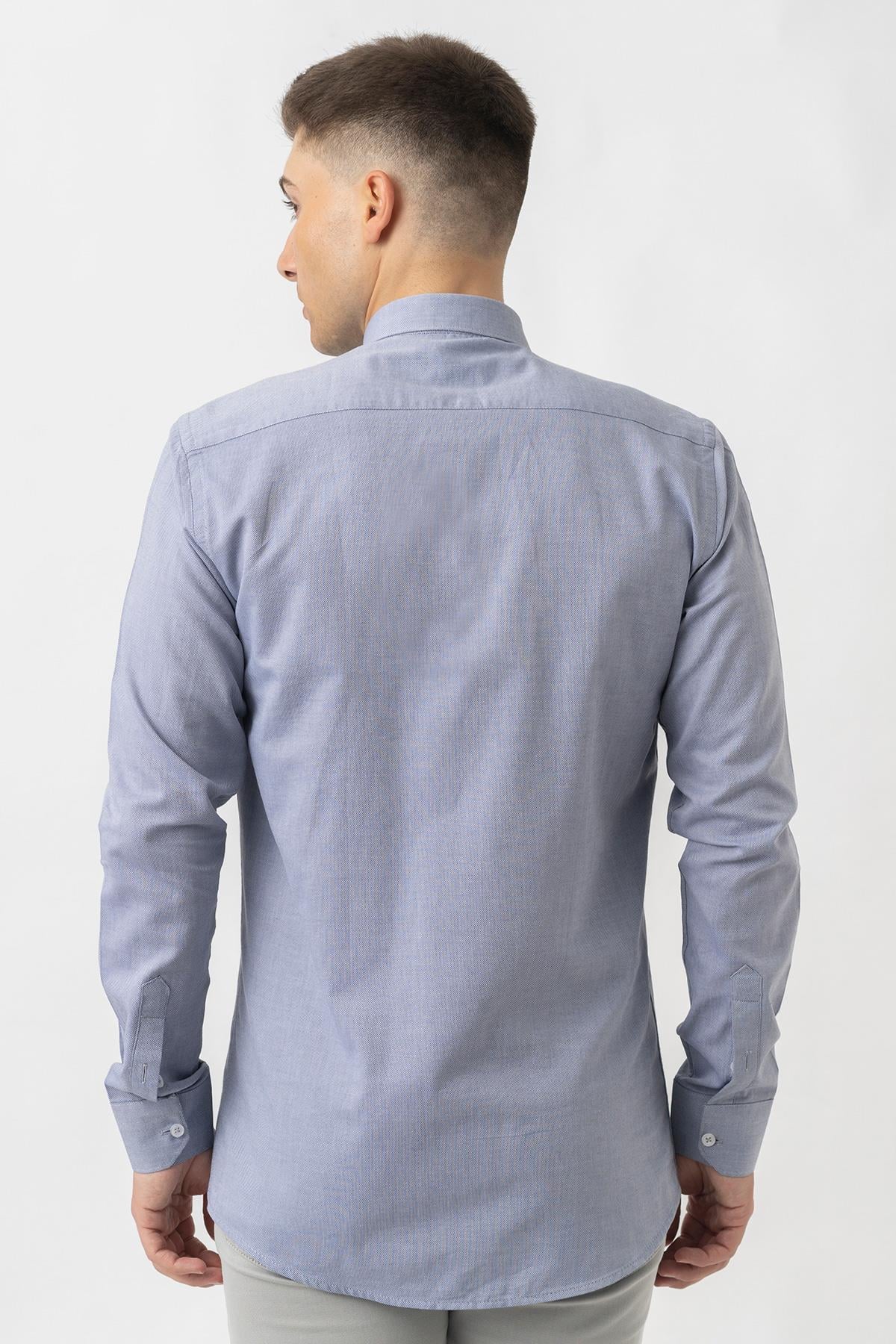 White Stone Aarburg g45044 Pamuklu Regular Fit Oxford Gömlek Laci