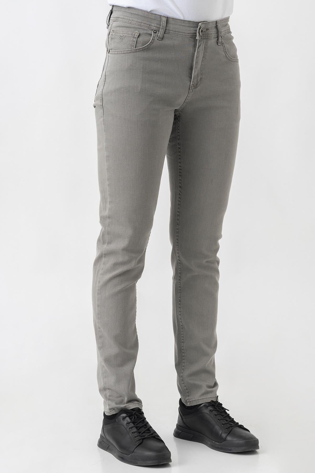 White Stone Avenches j2424 Normal Fit  Pamuklu Likralı  5 Cep pantolon Kahve