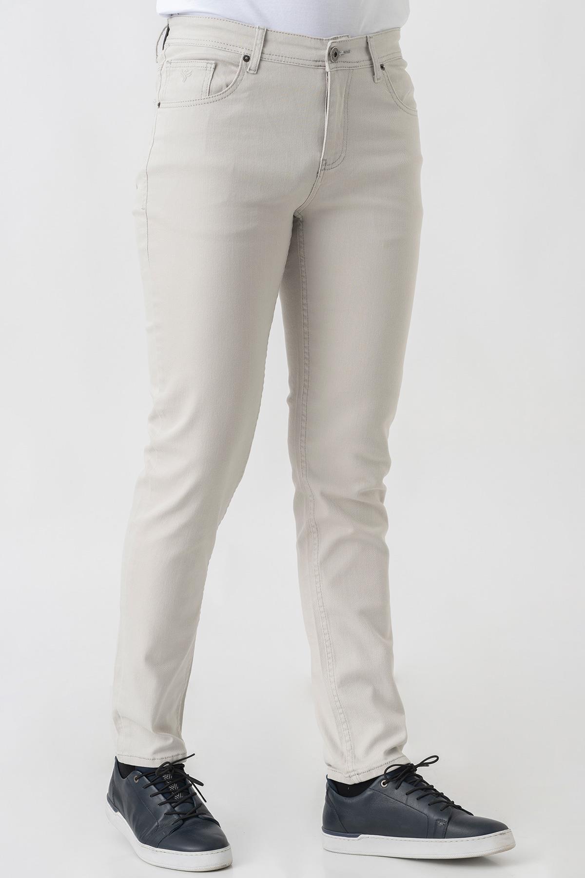 White Stone Avenches j2424 Normal Fit  Pamuklu Likralı  5 Cep pantolon Taş