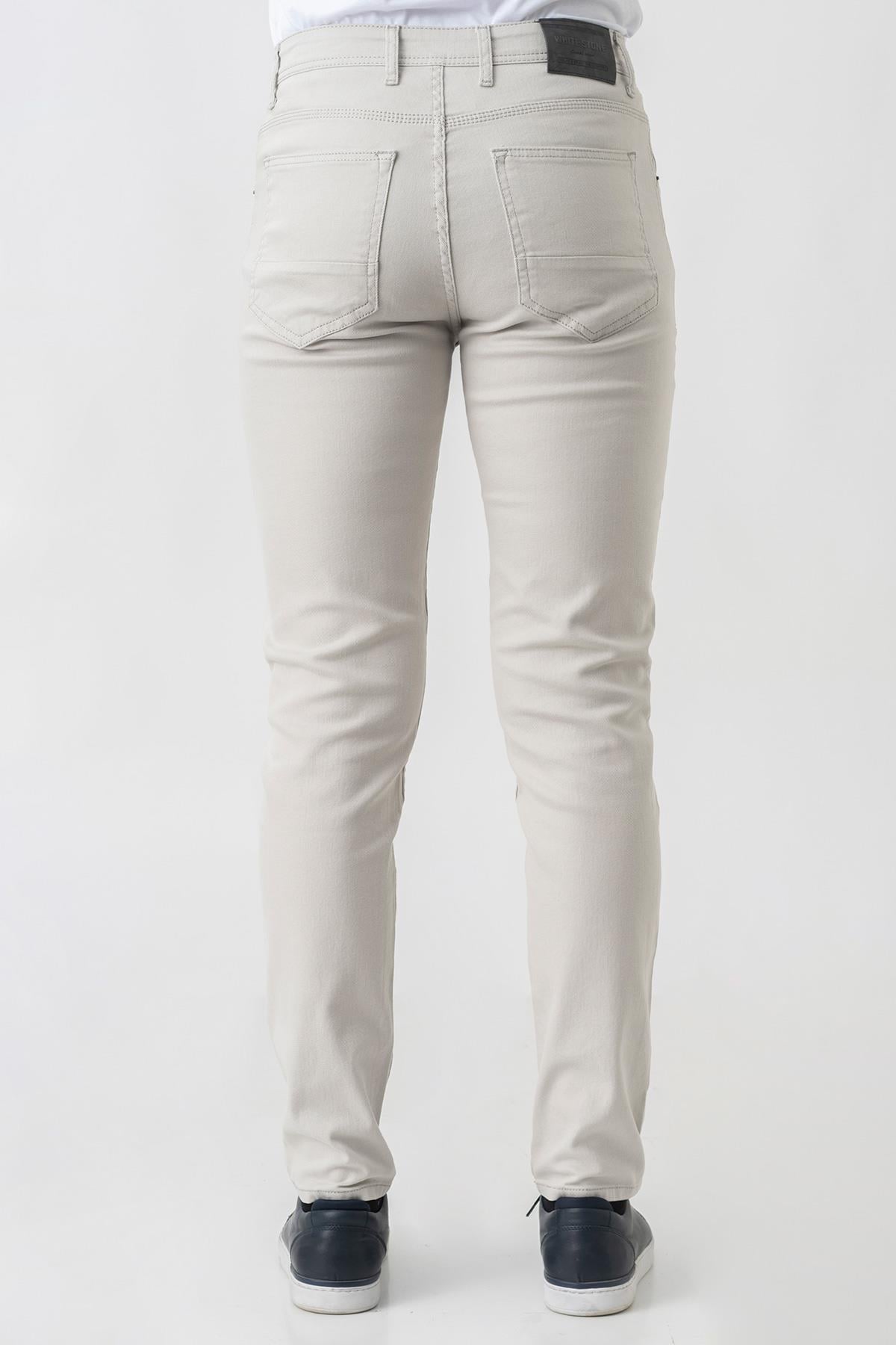 White Stone Avenches j2424 Normal Fit  Pamuklu Likralı  5 Cep pantolon Taş