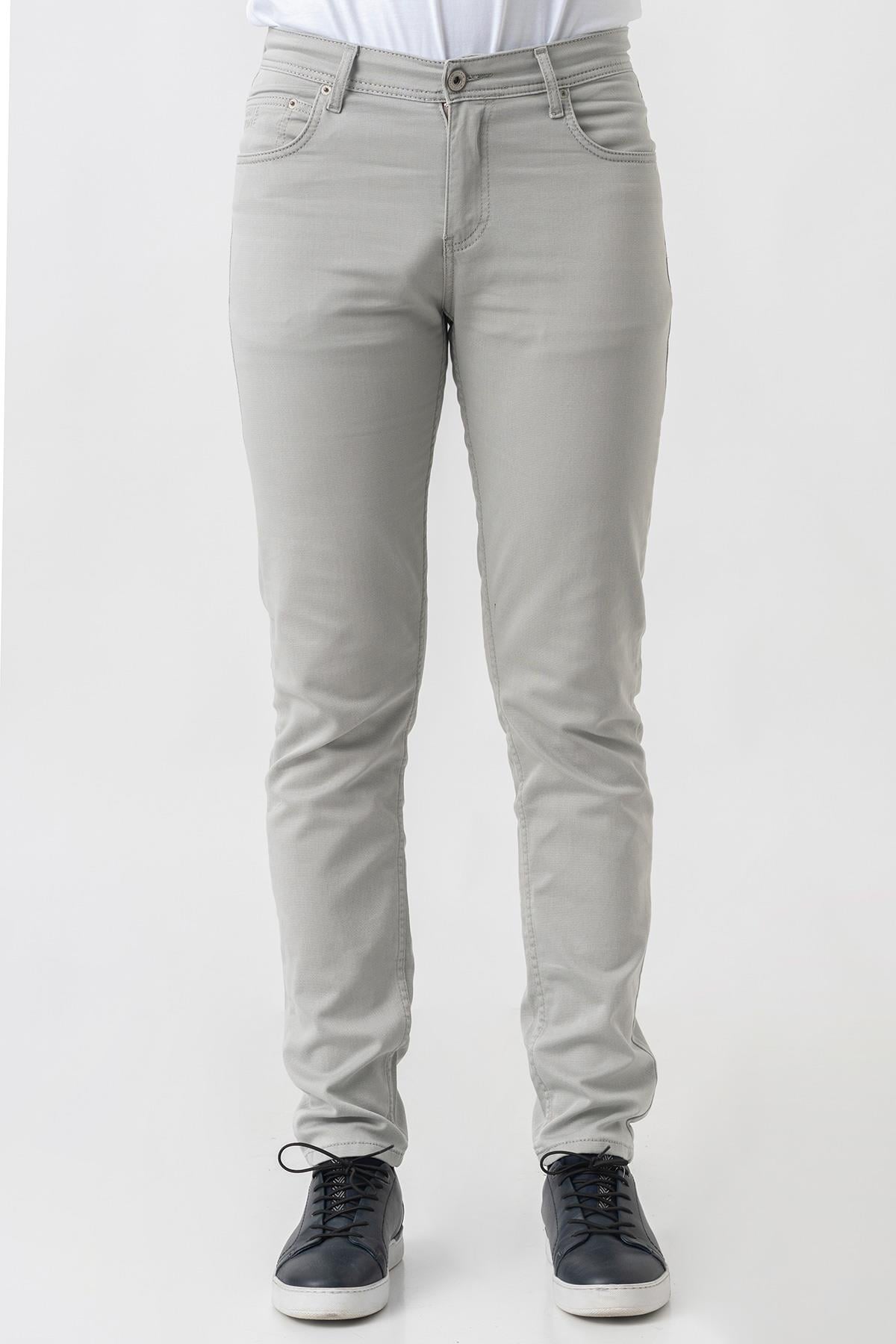 White Stone Bern J2425 Normal Fit Pamuklu Likralı 5 Cep Jean Pantolon Gri 