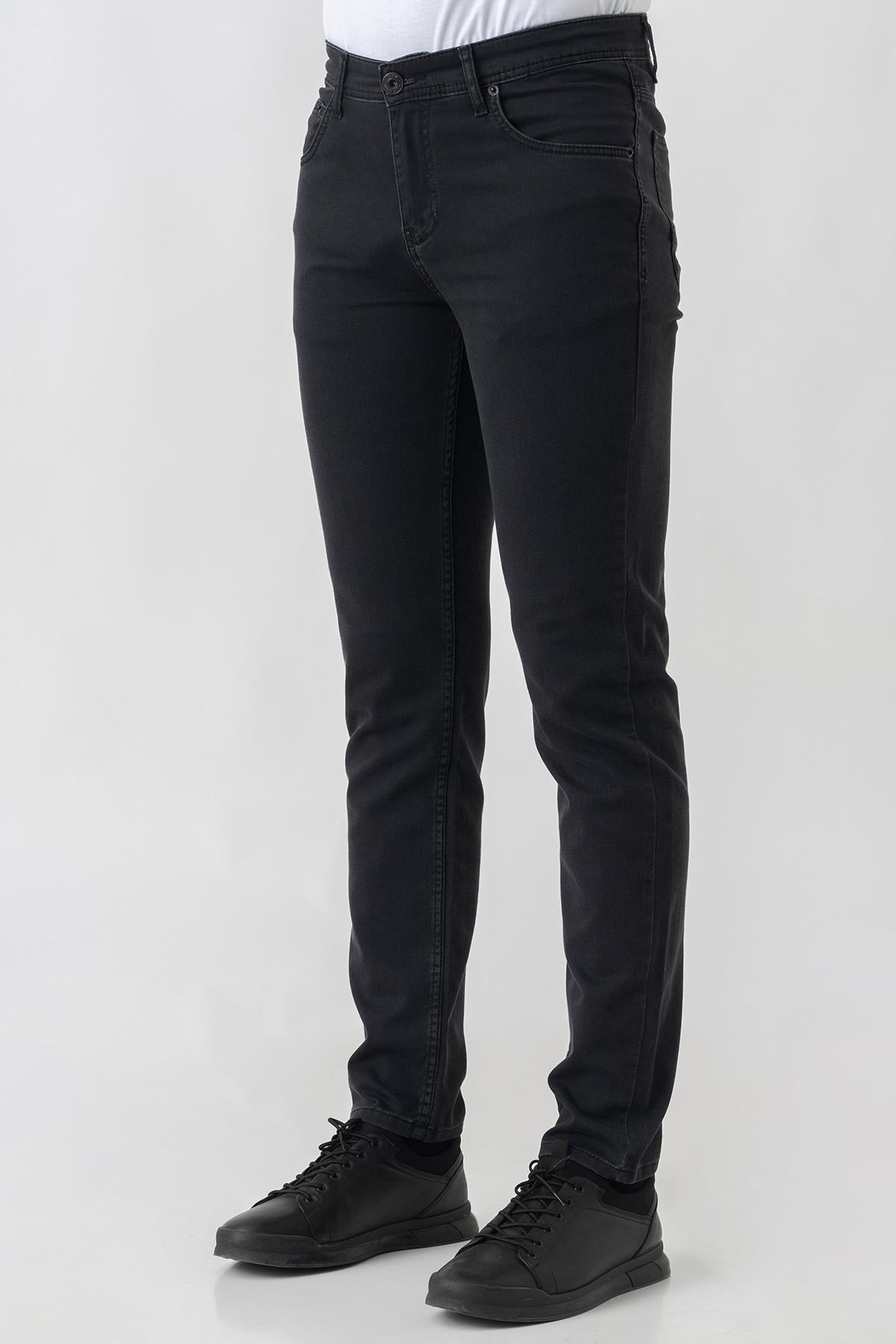 White Stone Bern J2425 Normal Fit Pamuklu Likralı 5 Cep Jean Pantolon Siyah