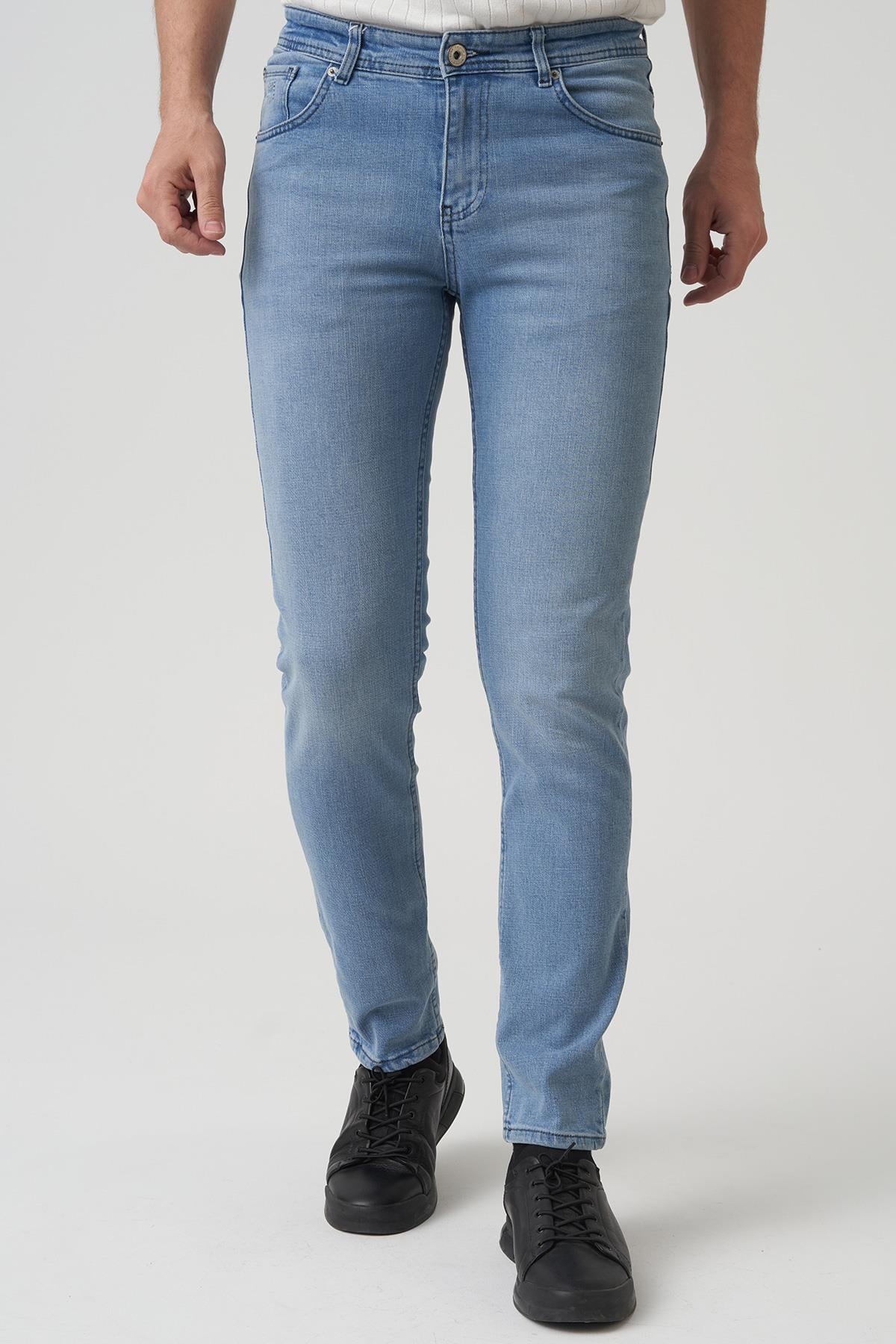 White Stone Albury J2427 Regular Fit Pamuklu 5 Cep Jean Pantolon Buz Mavi