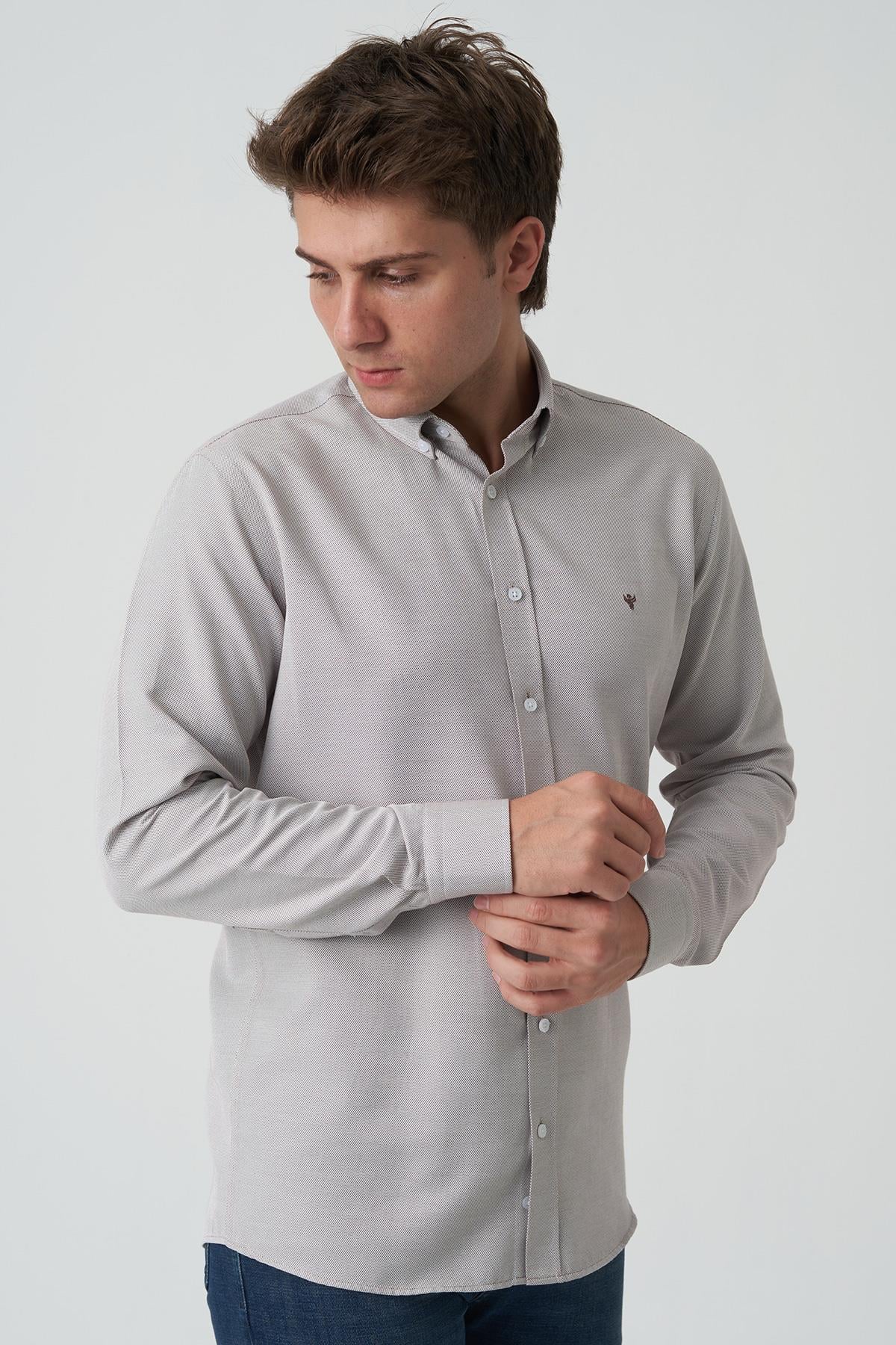 White Stone Águeda G2503 Slim Fit Gömlek Desenli