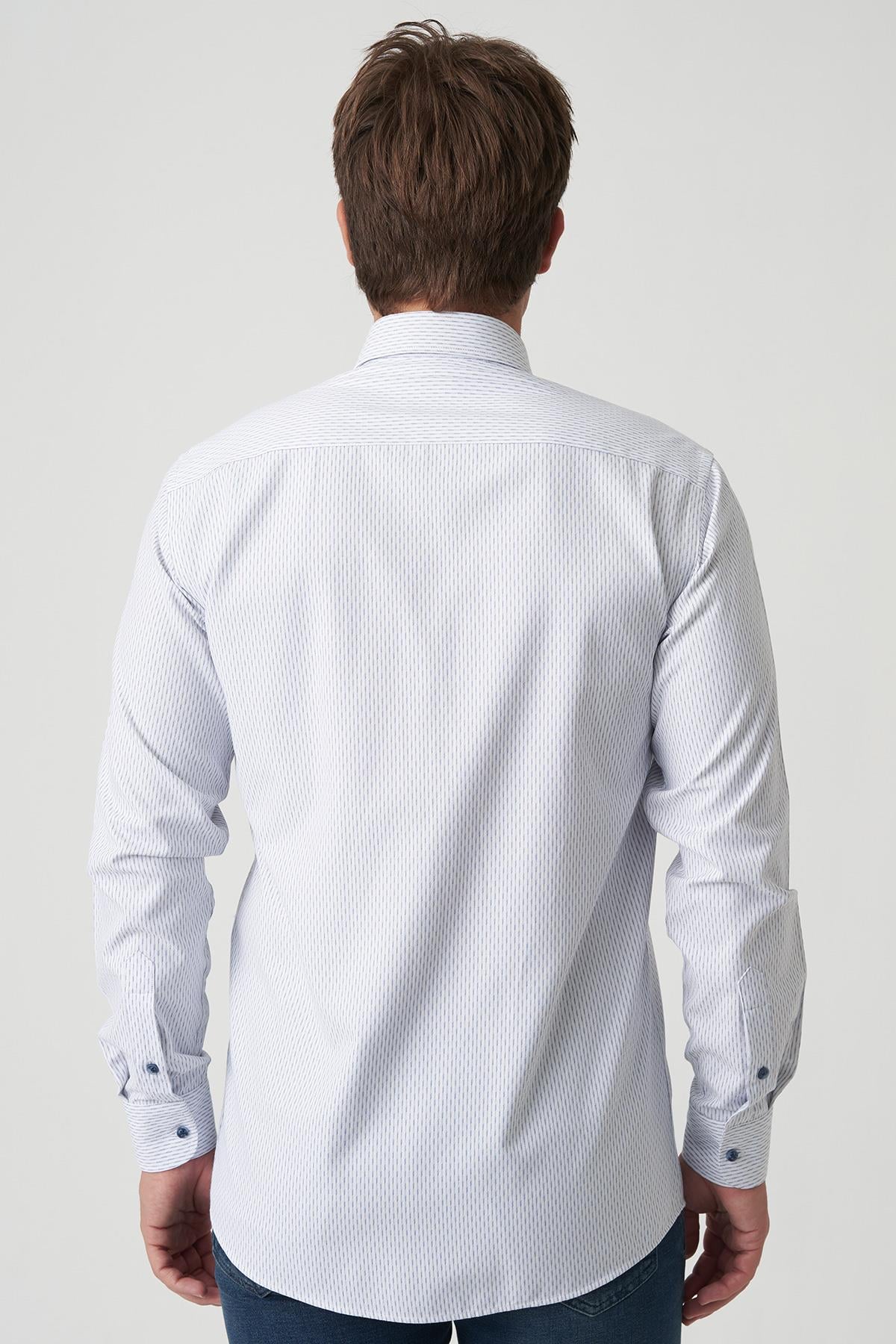 White Stone Alcácer do Sal G2505 Slim Fit Gömlek Desenli