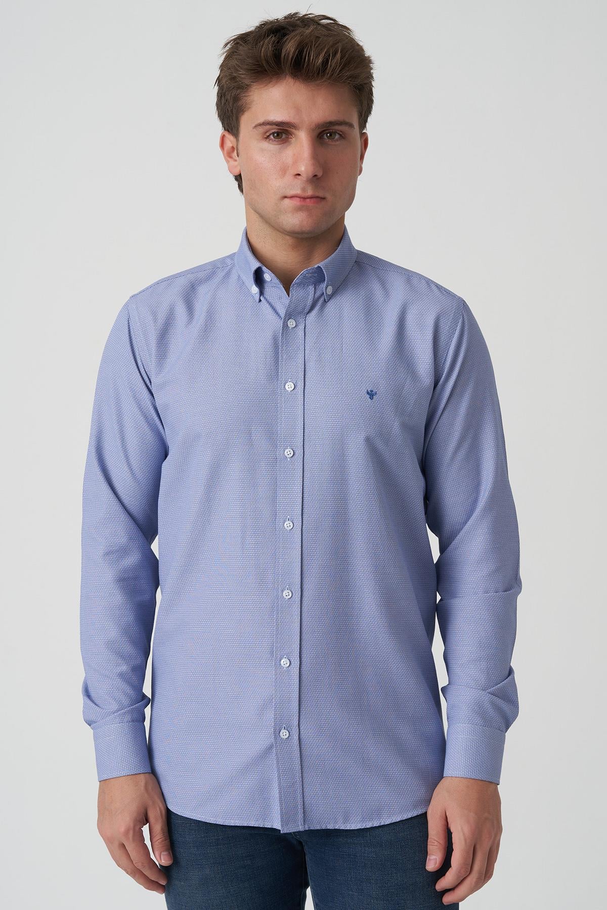 White Stone Amadora G2508 Slim Fit Gömlek Desenli