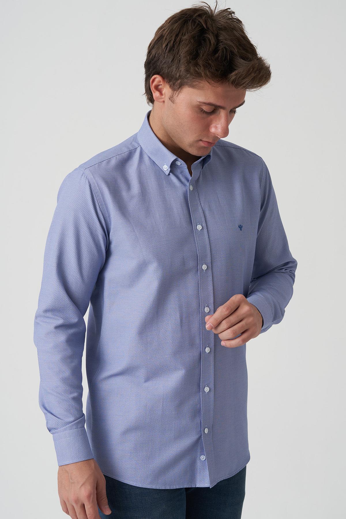 White Stone Amadora G2508 Slim Fit Gömlek Desenli