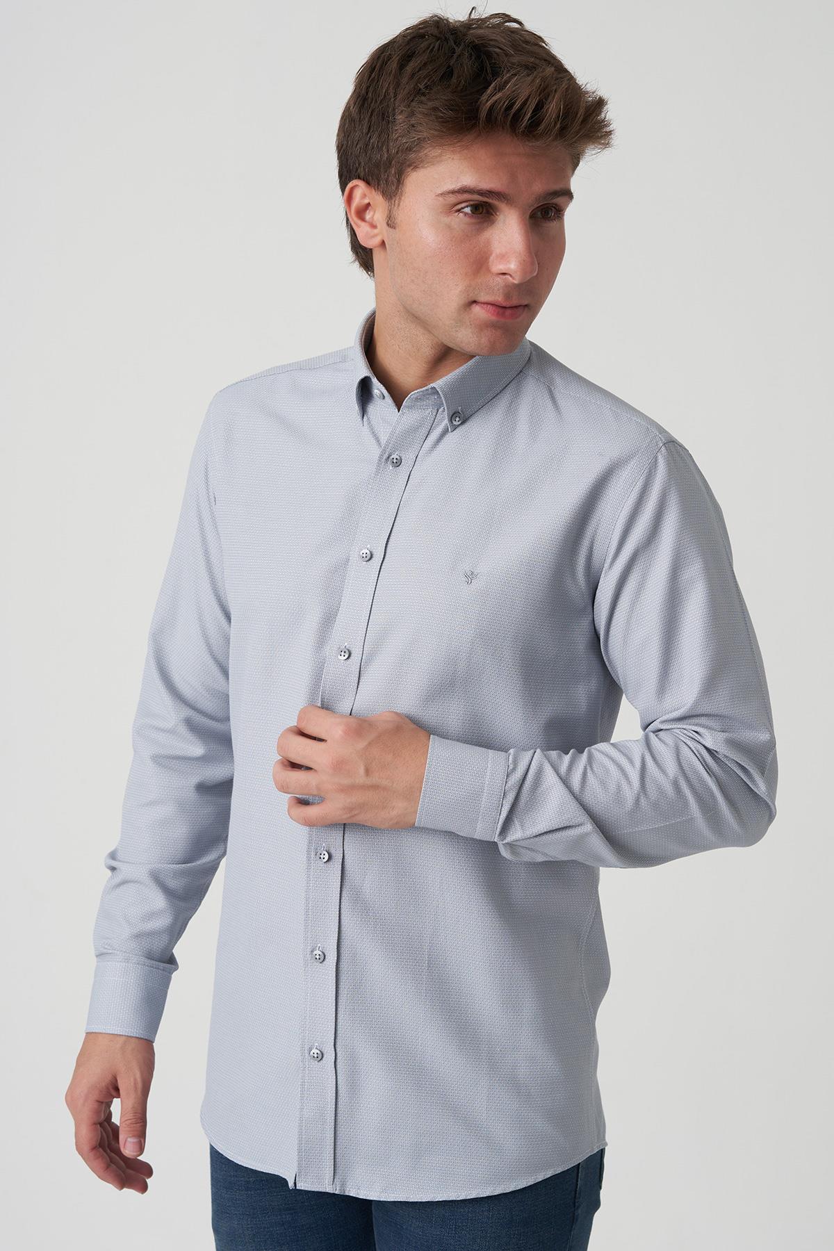 White Stone Amarante G2509 Slim Fit Gömlek Desenli