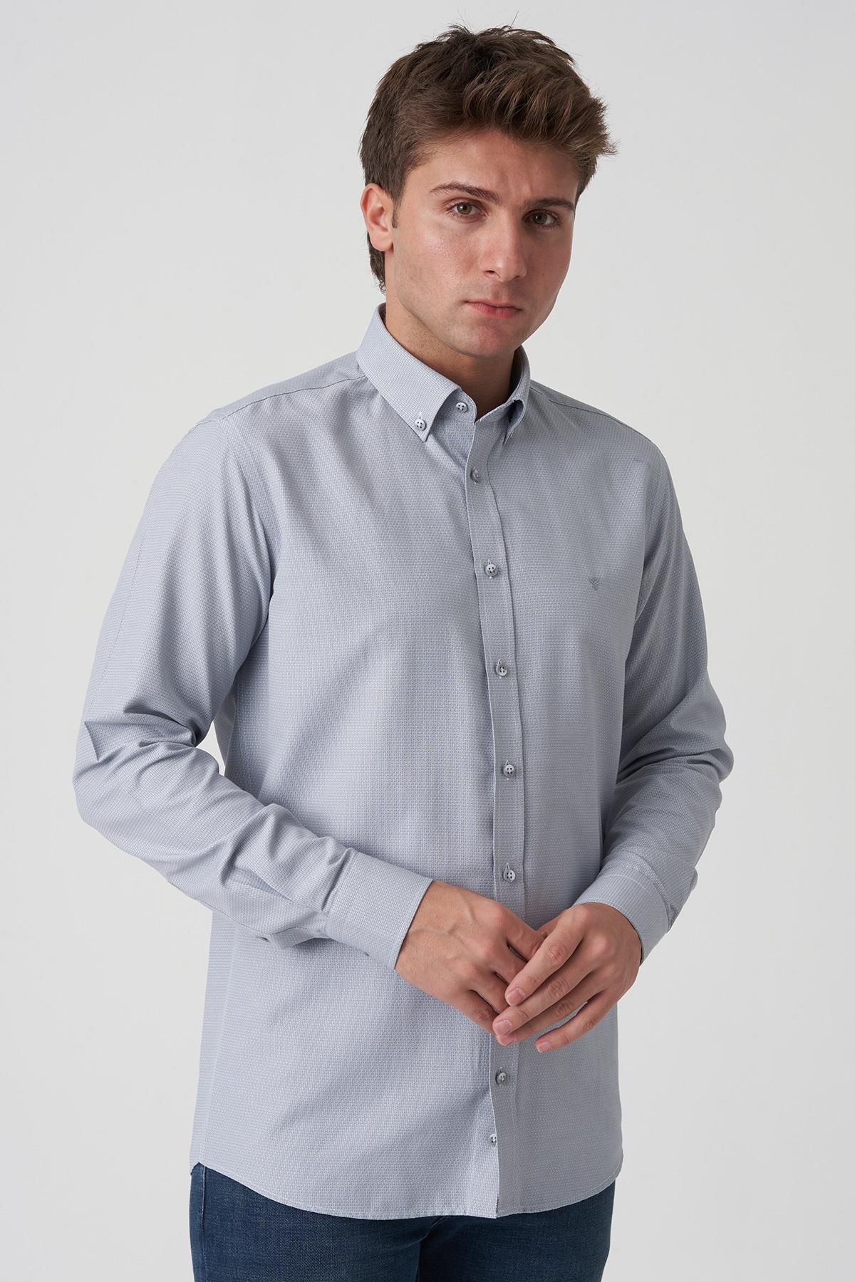 White Stone Amarante G2509 Slim Fit Gömlek Desenli