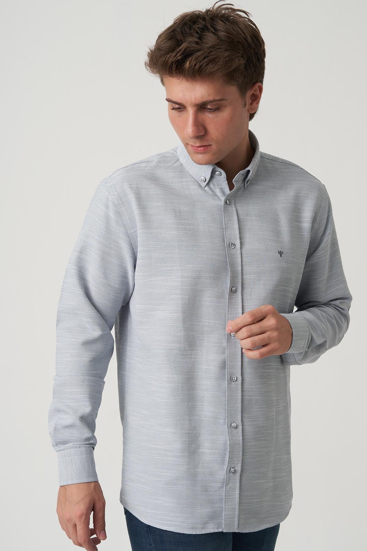 White Stone Amora G2510 Slim Fit Gömlek Desenli