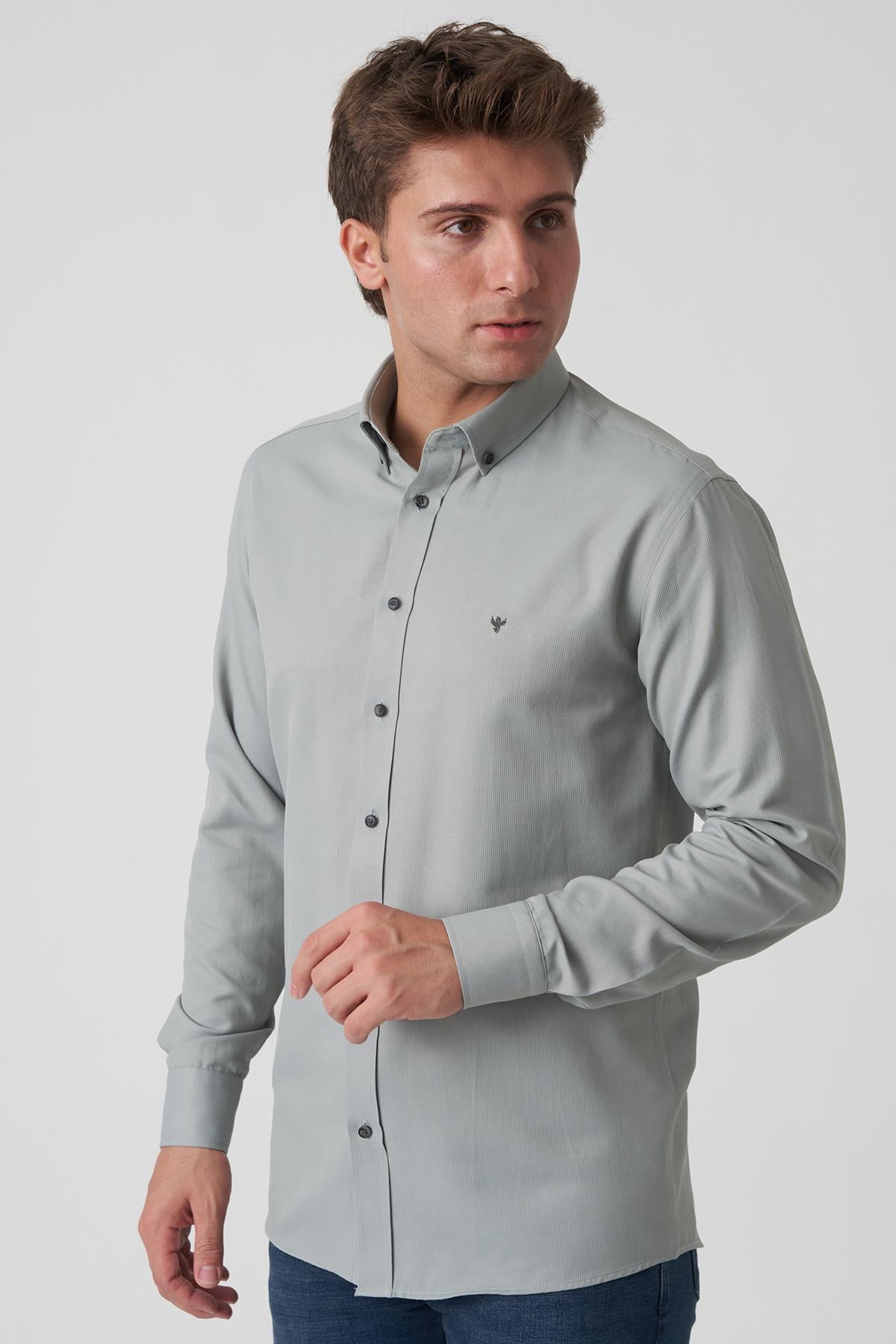 White Stone Barcelos G2514 Slim Fit Gömlek Desenli