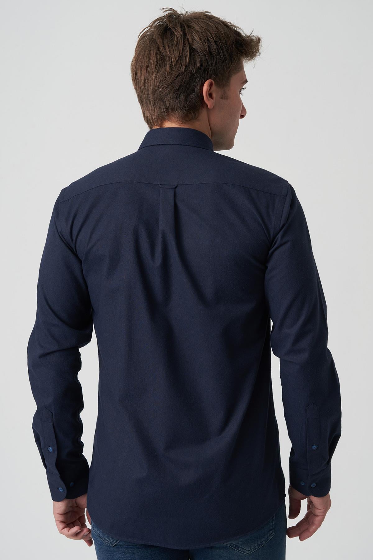 White Stone Cantanhede G2520 Slim Fit Flanel Gömlek Desenli
