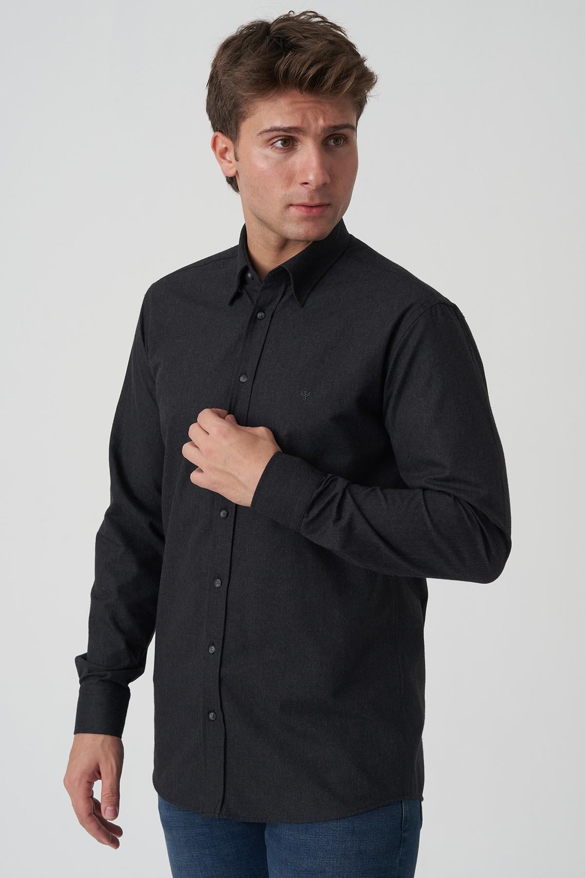White Stone Castelo Branco G2522 Slim Fit Flanel Gömlek Desenlik 