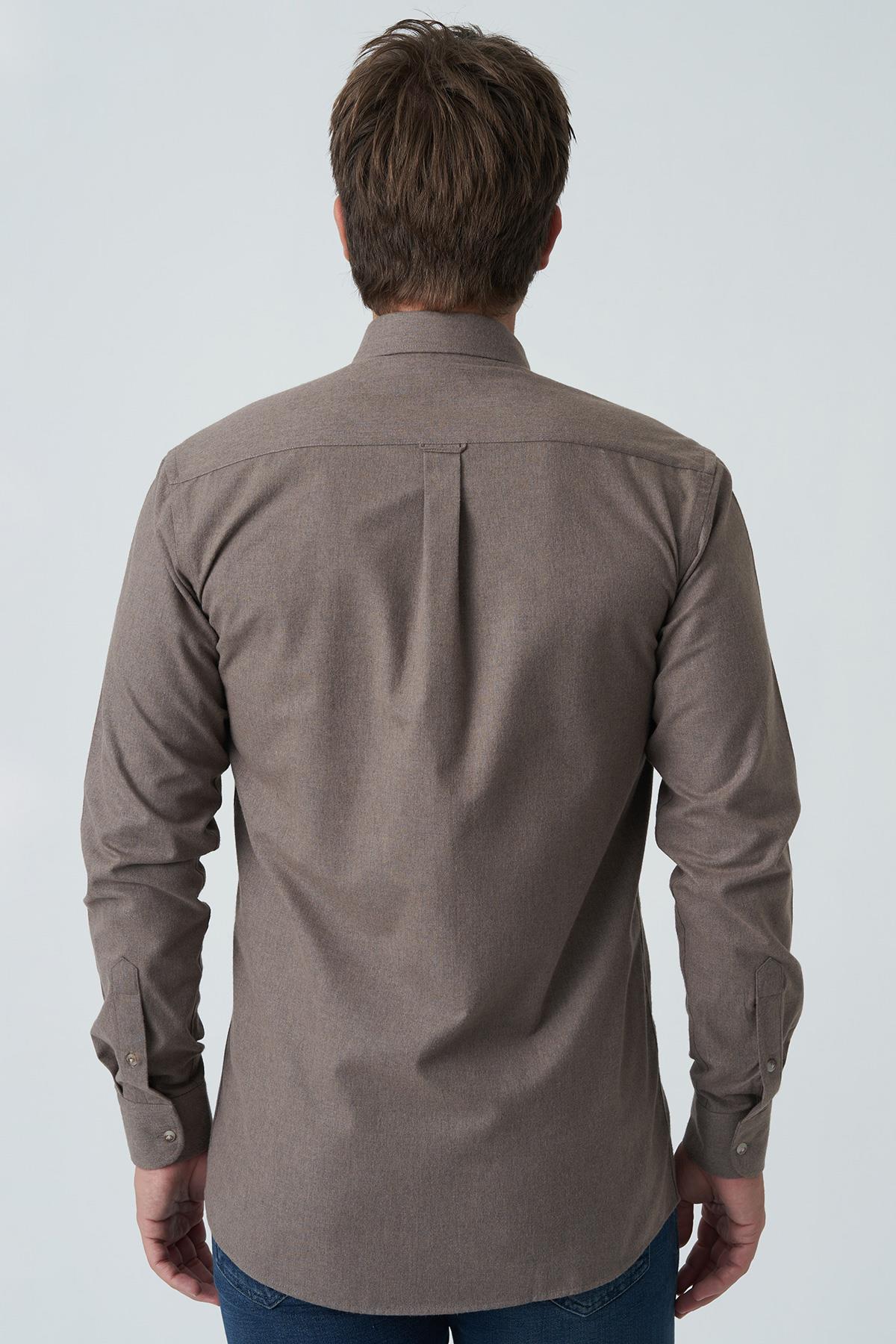 White Stone Costa da Caparica G2525 Slim Fit Flanel Gömlek Desenli