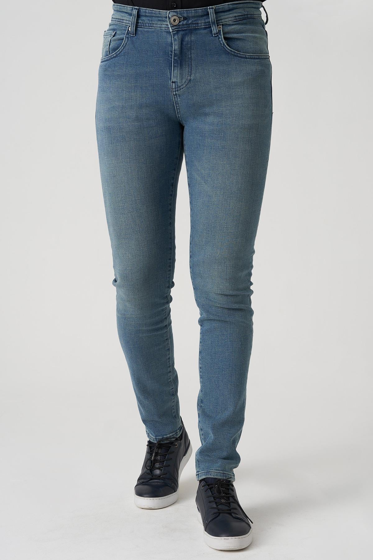 White Stone Cartaxo J2501 Ayla Regular Fit  5 Cep Jean Pantolon Yeşil