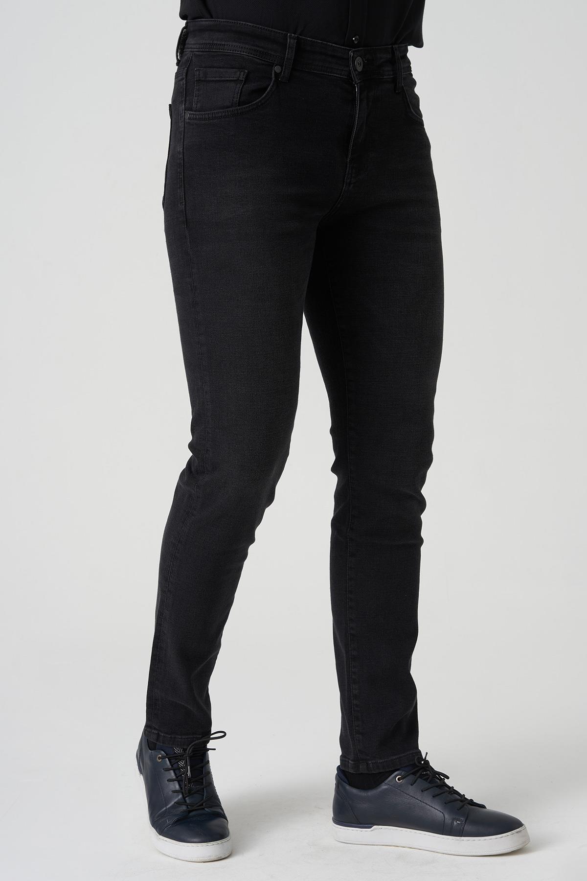 White Stone Cartaxo J2501 Ayla Regular Fit  5 Cep Jean Pantolon Siyah