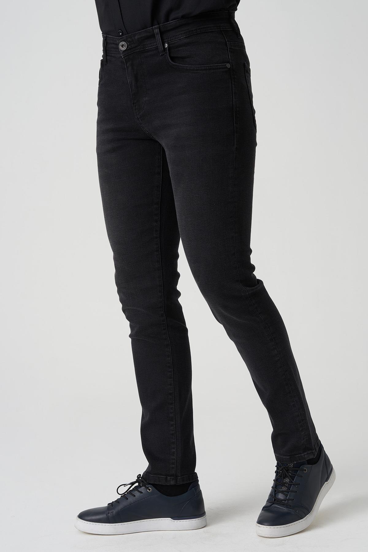 White Stone Cartaxo J2501 Ayla Regular Fit  5 Cep Jean Pantolon Siyah