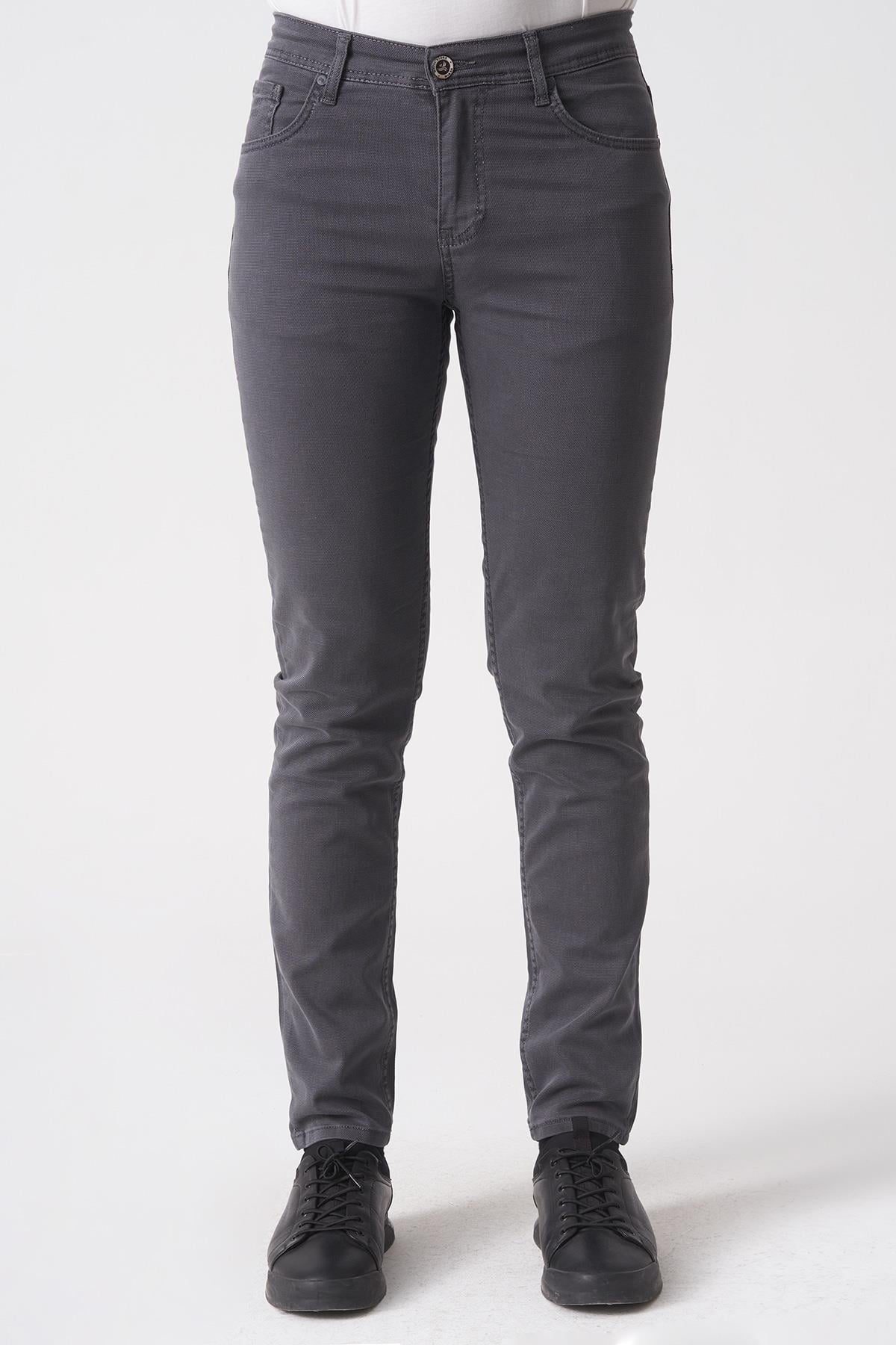 White Stone Fortaleza J2503 Slim Fit Mrv Pamuklu Jean Pantolon 5 Cep  Antrasit