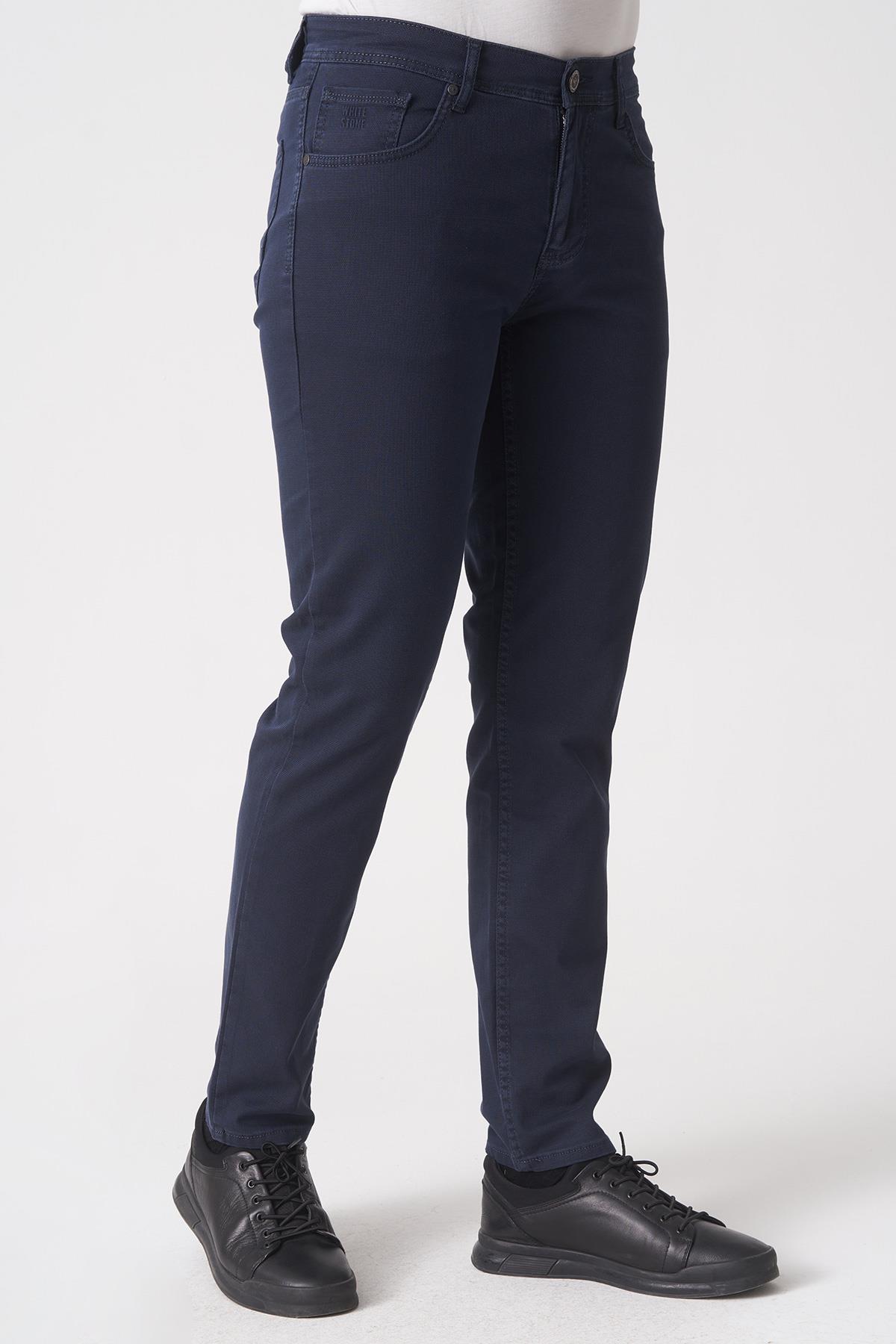 White Stone Fortaleza J2503 Slim Fit Mrv Pamuklu Jean Pantolon 5 Cep  Laci