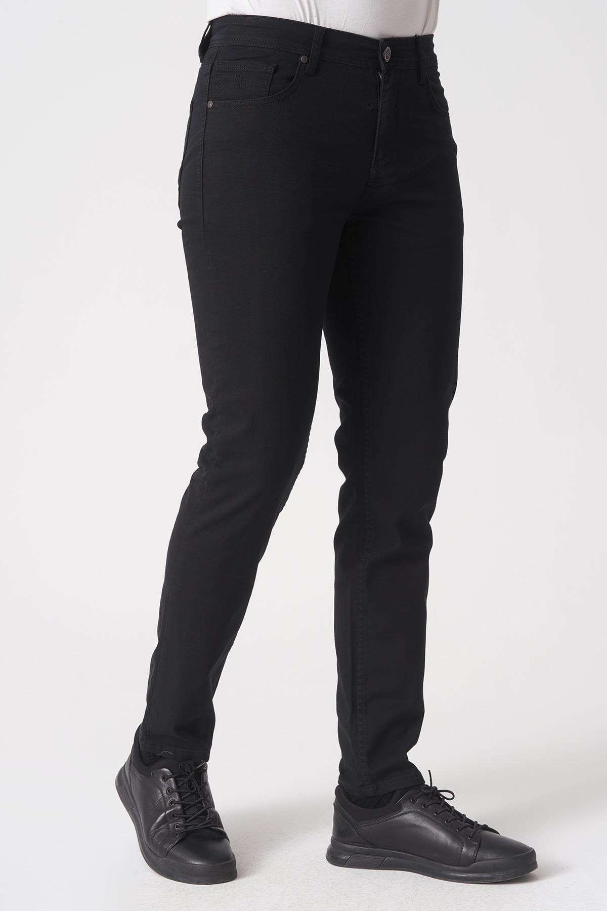 White Stone Fortaleza J2503 Slim Fit Mrv Pamuklu Jean Pantolon 5 Cep Siyah