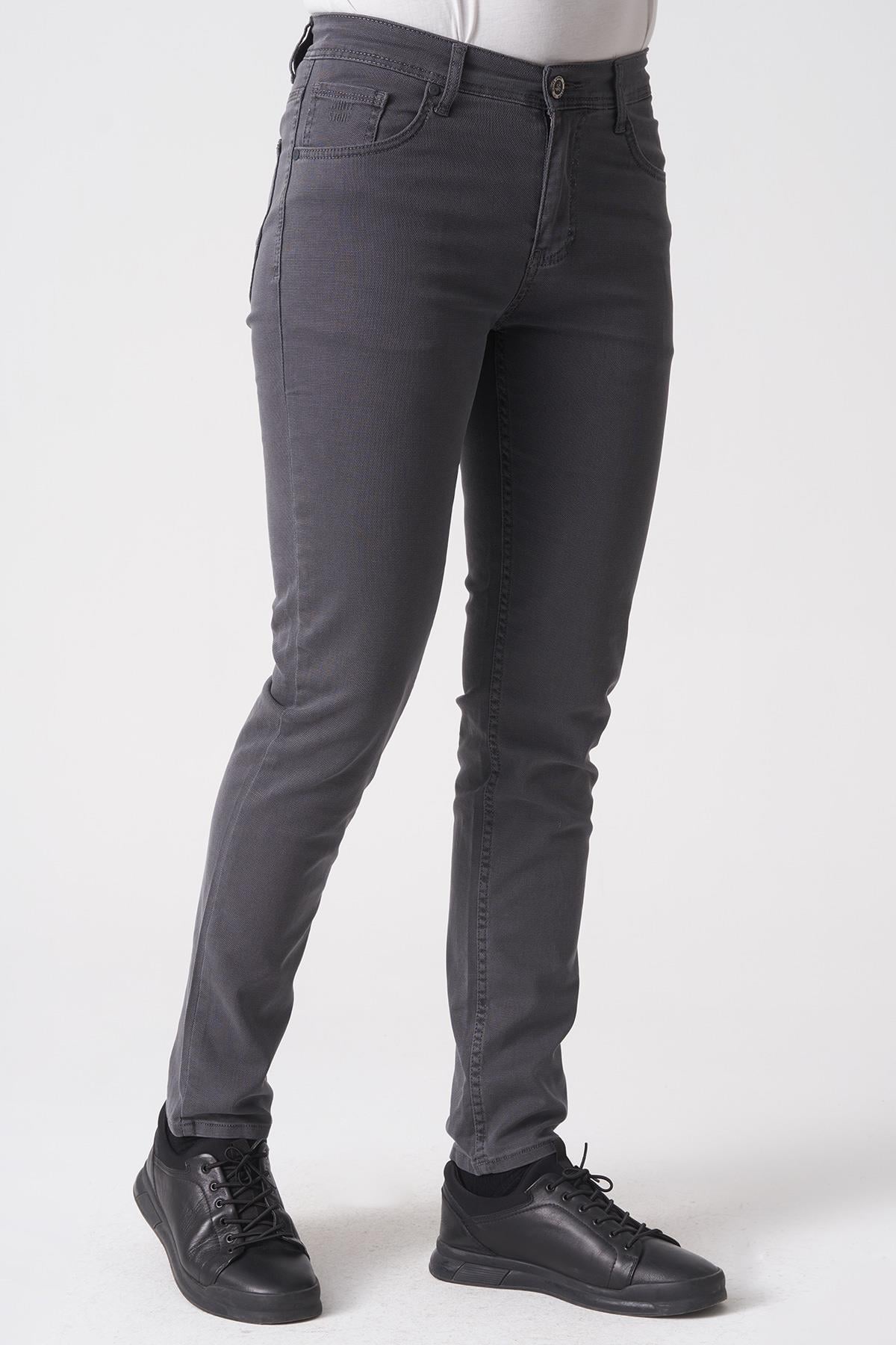 White Stone Fortaleza J2503 Slim Fit Mrv Pamuklu Jean Pantolon 5 Cep  Antrasit