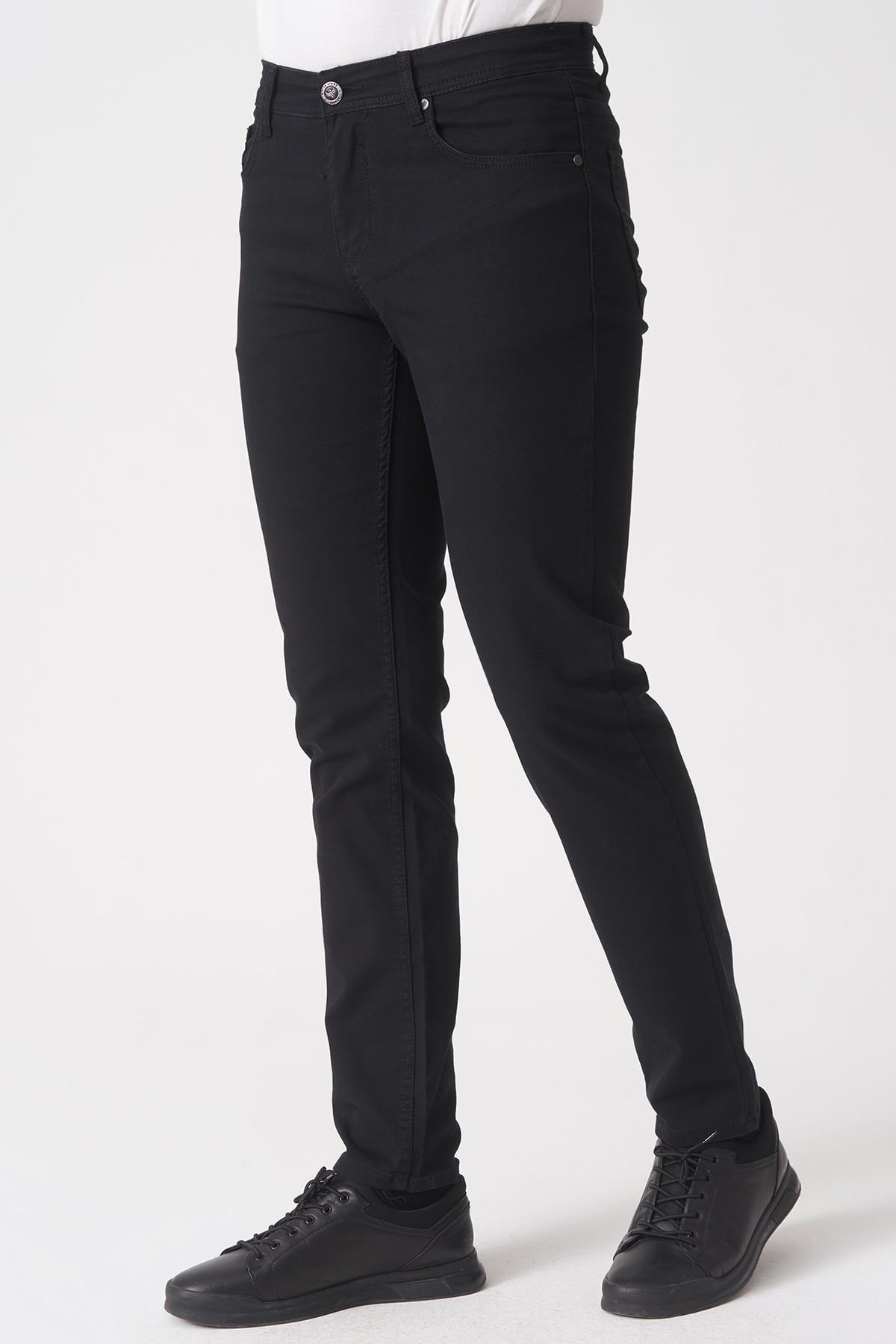 White Stone Fortaleza J2503 Slim Fit Mrv Pamuklu Jean Pantolon 5 Cep Siyah