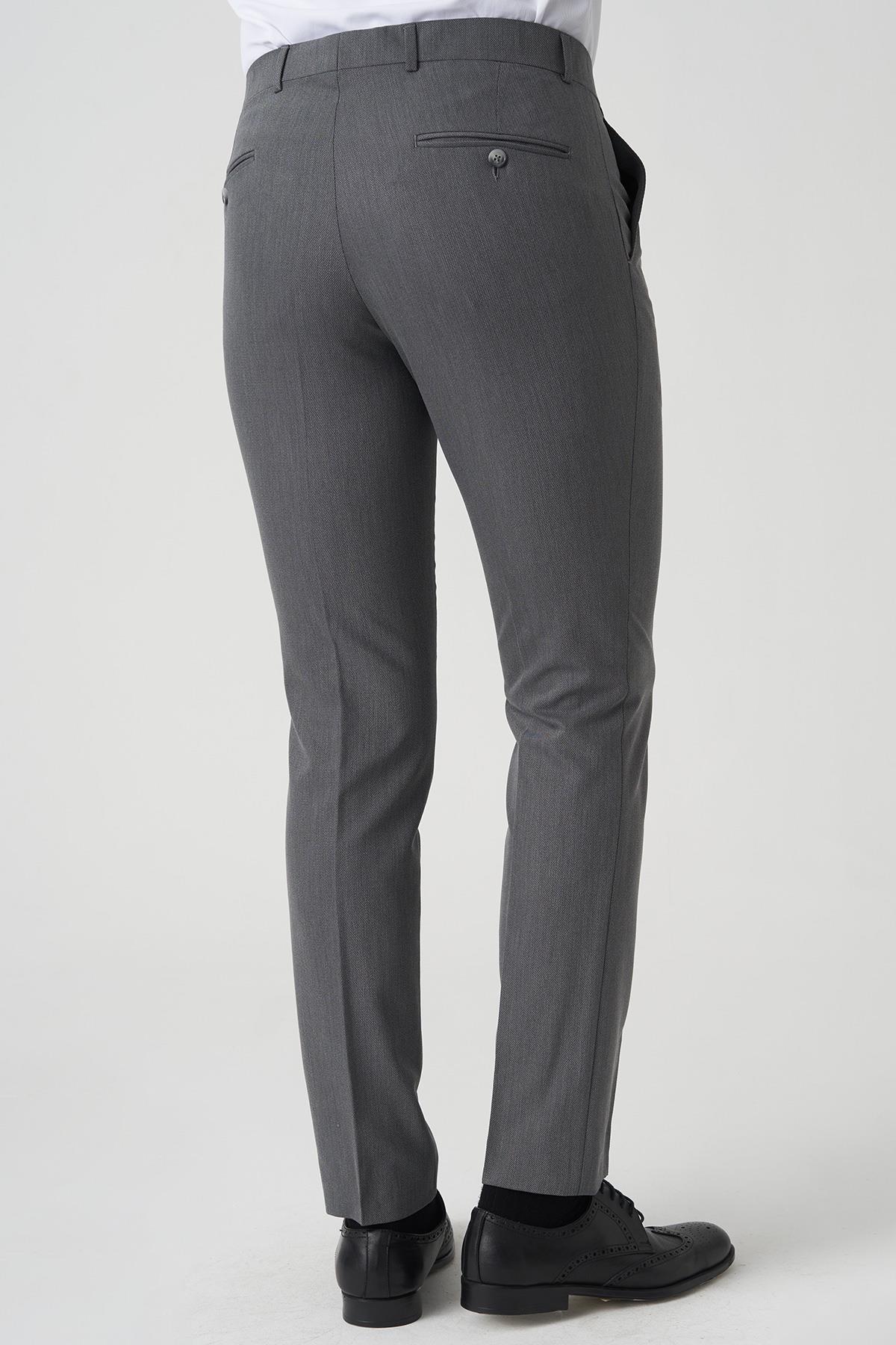 White Stone Albufeira P1024 Slim Fit Kumaş Pantolon Gri 