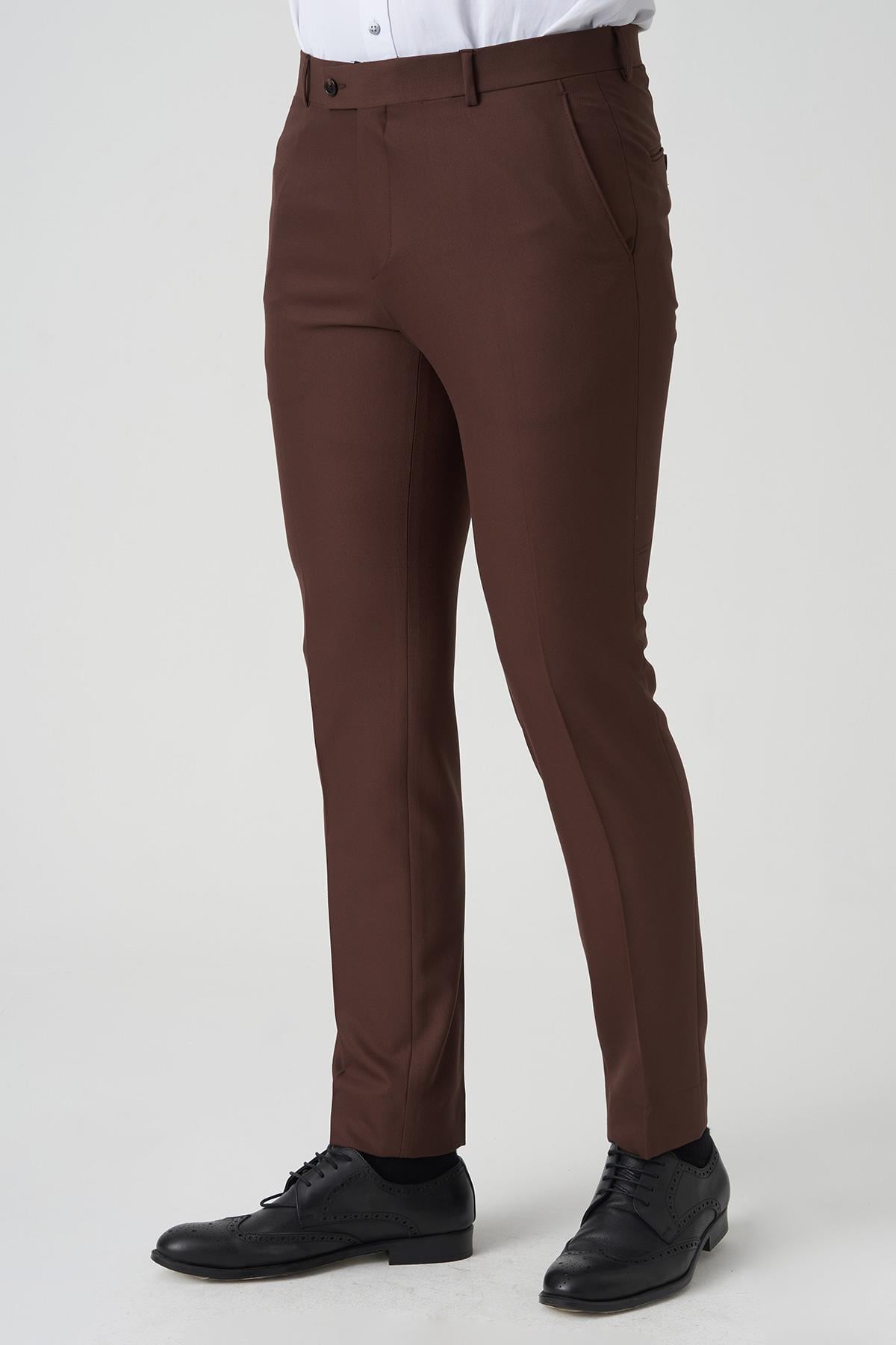 White Stone Almada P1027 Slim Fit Kumaş Pantolon Vizon