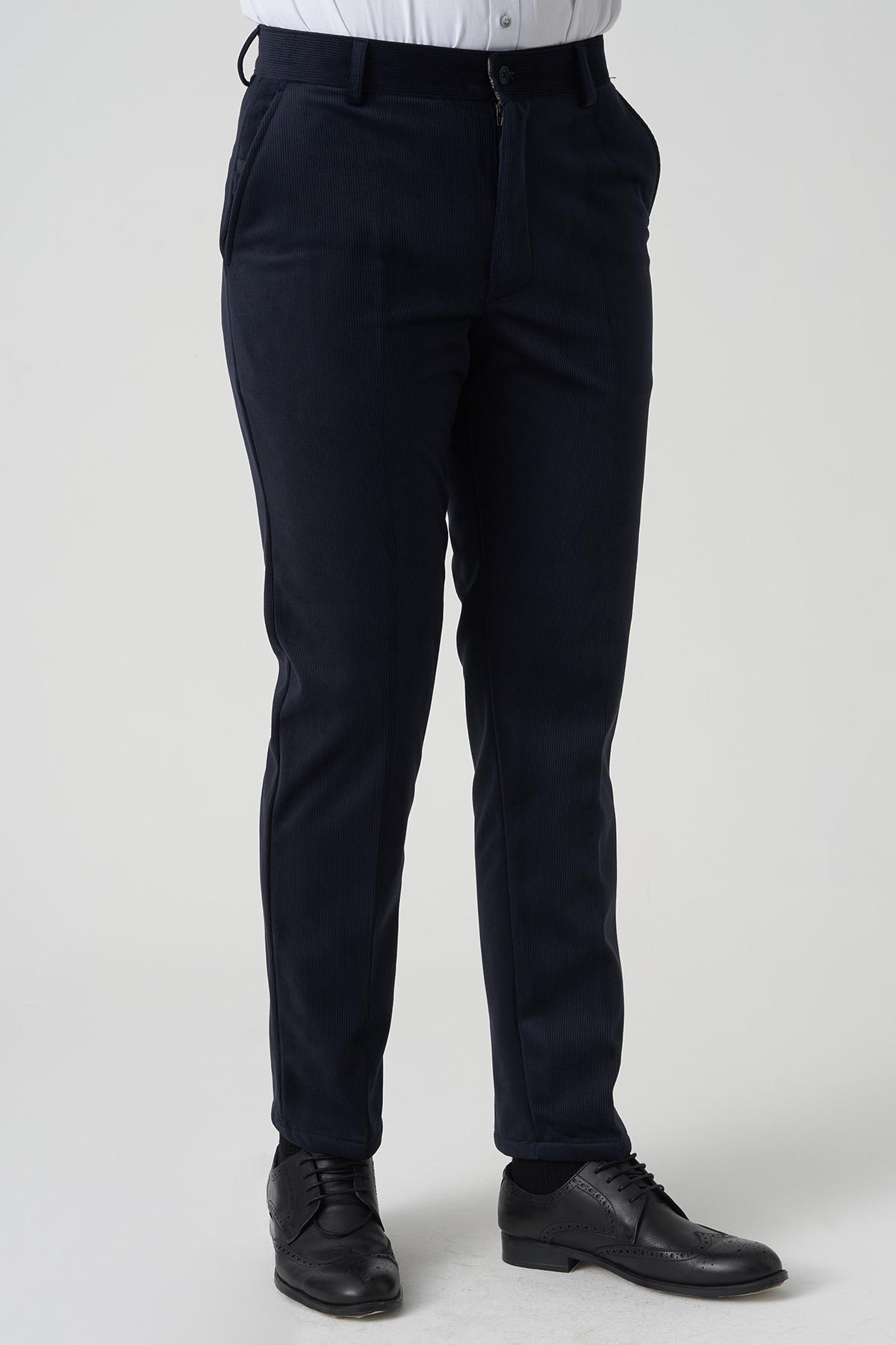 White Stone Amora P1031 Slim Fit Pamuklu Kadife Pantolon Laci