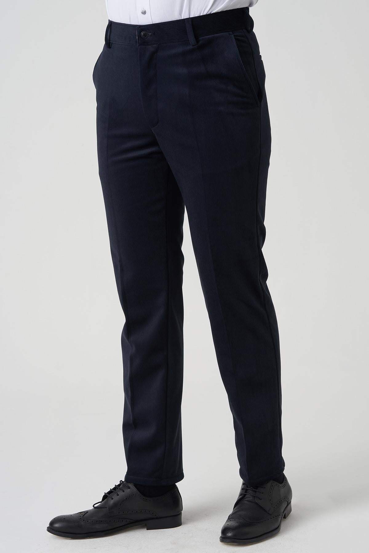 White Stone Amora P1031 Slim Fit Pamuklu Kadife Pantolon Laci