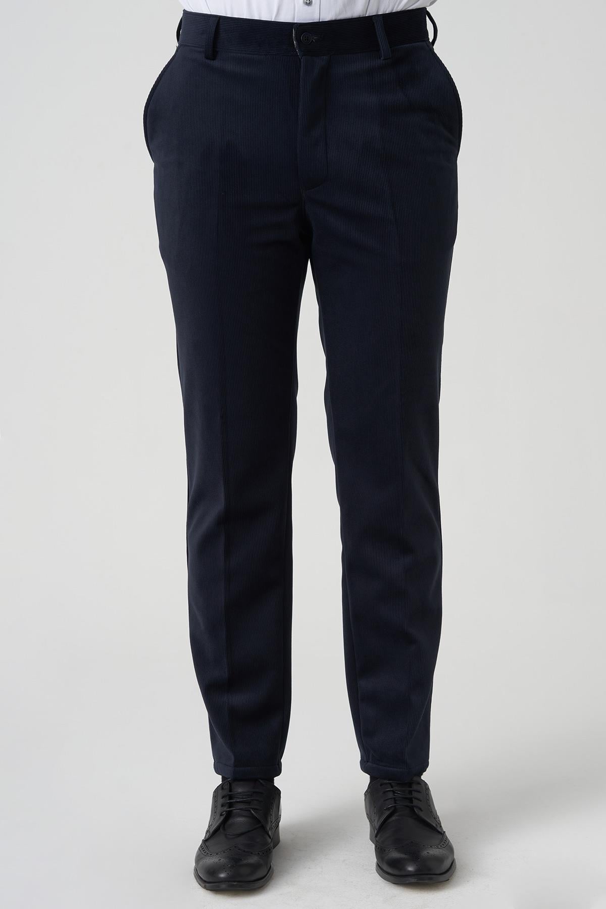 White Stone Amora P1031 Slim Fit Pamuklu Kadife Pantolon Laci