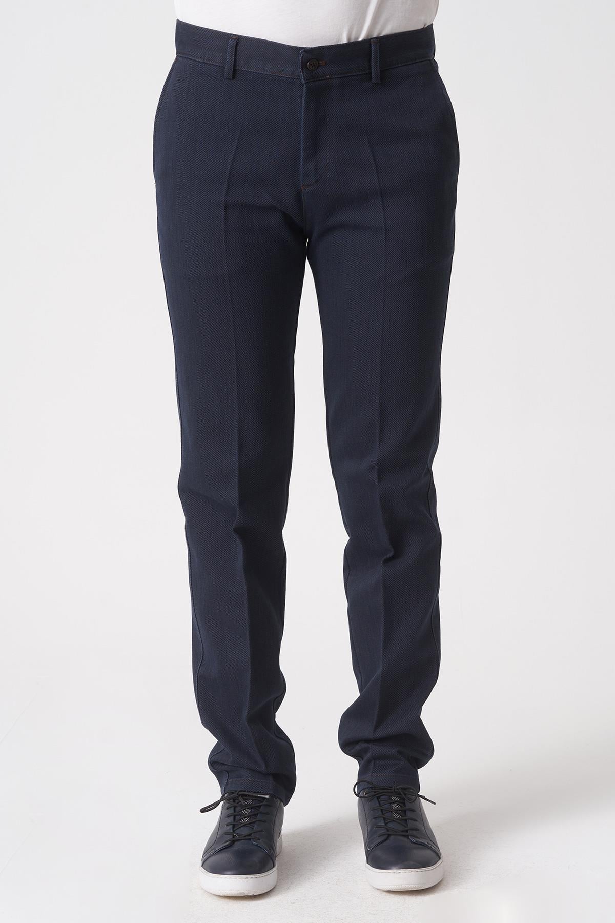 Whitw Stone Brasília P1032 Cosmos  Pamuklu Slim Fit Pantolon Mavi