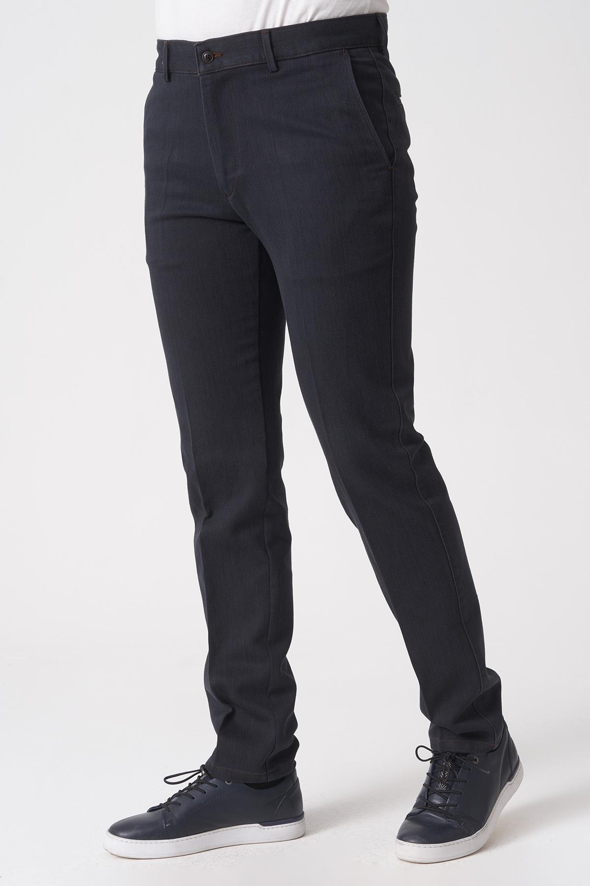 Whitw Stone Brasília P1032 Cosmos  Pamuklu Slim Fit Pantolon Siyah