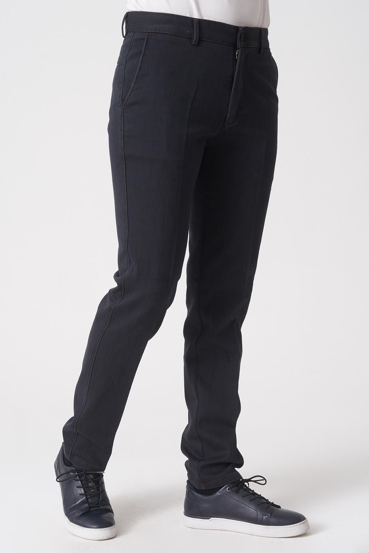Whitw Stone Brasília P1032 Cosmos  Pamuklu Slim Fit Pantolon Siyah