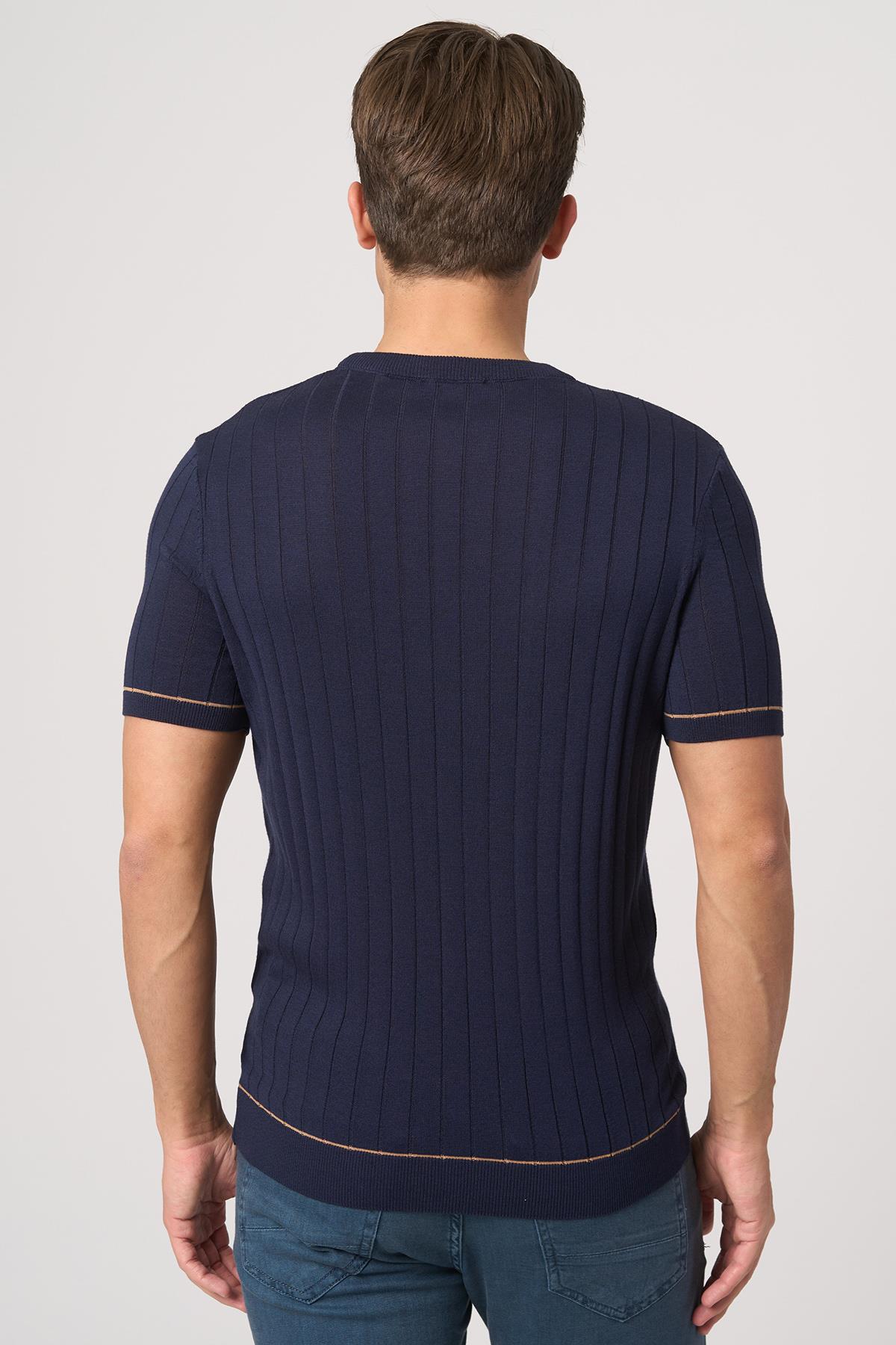 WHİTE STONE  2025-Y  25050 O YAKA FİTİLLİ TSHIRT    LACİ