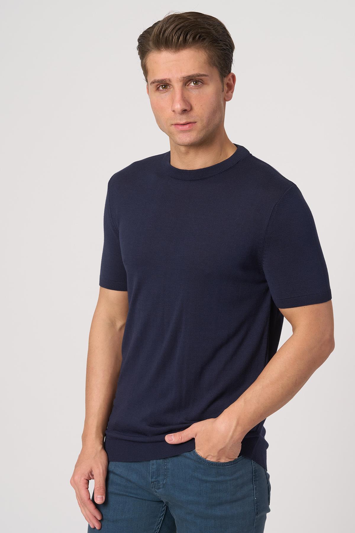 WHİTE STONE  2025-Y  25255 O YAKA BASIC  TSHIRT    LACİ