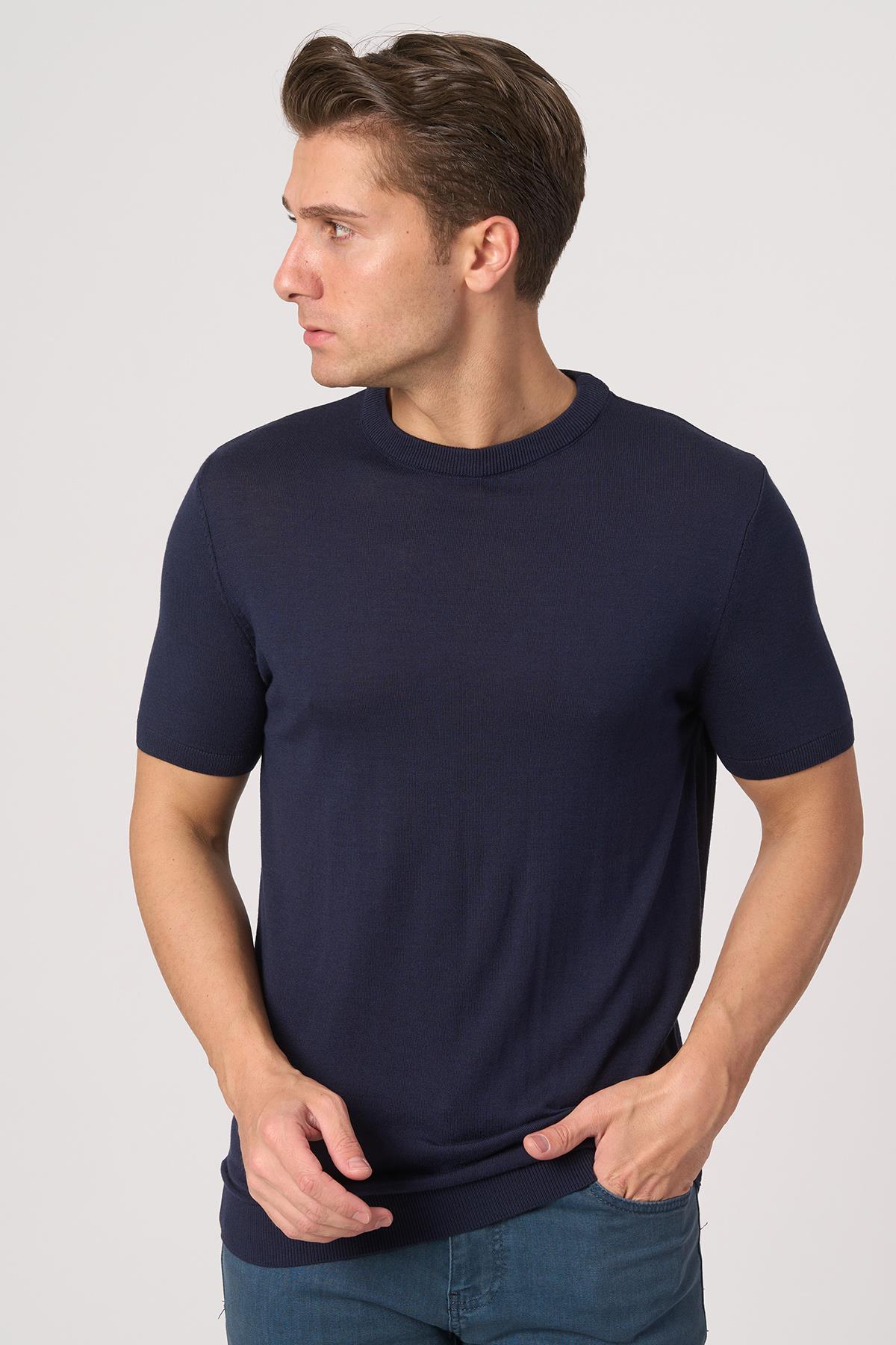WHİTE STONE  2025-Y  25255 O YAKA BASIC  TSHIRT    LACİ