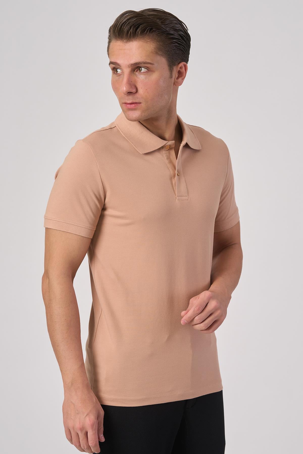 WHİTE STONE  2025-Y  2570-Y POLA YAKA TSHIRT  SOMON