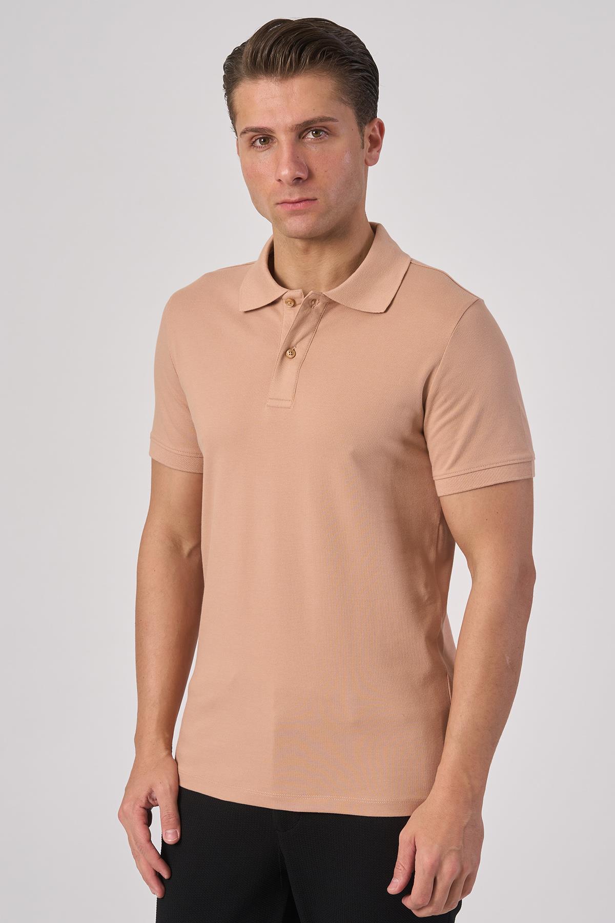 WHİTE STONE  2025-Y  2570-Y POLA YAKA TSHIRT  SOMON