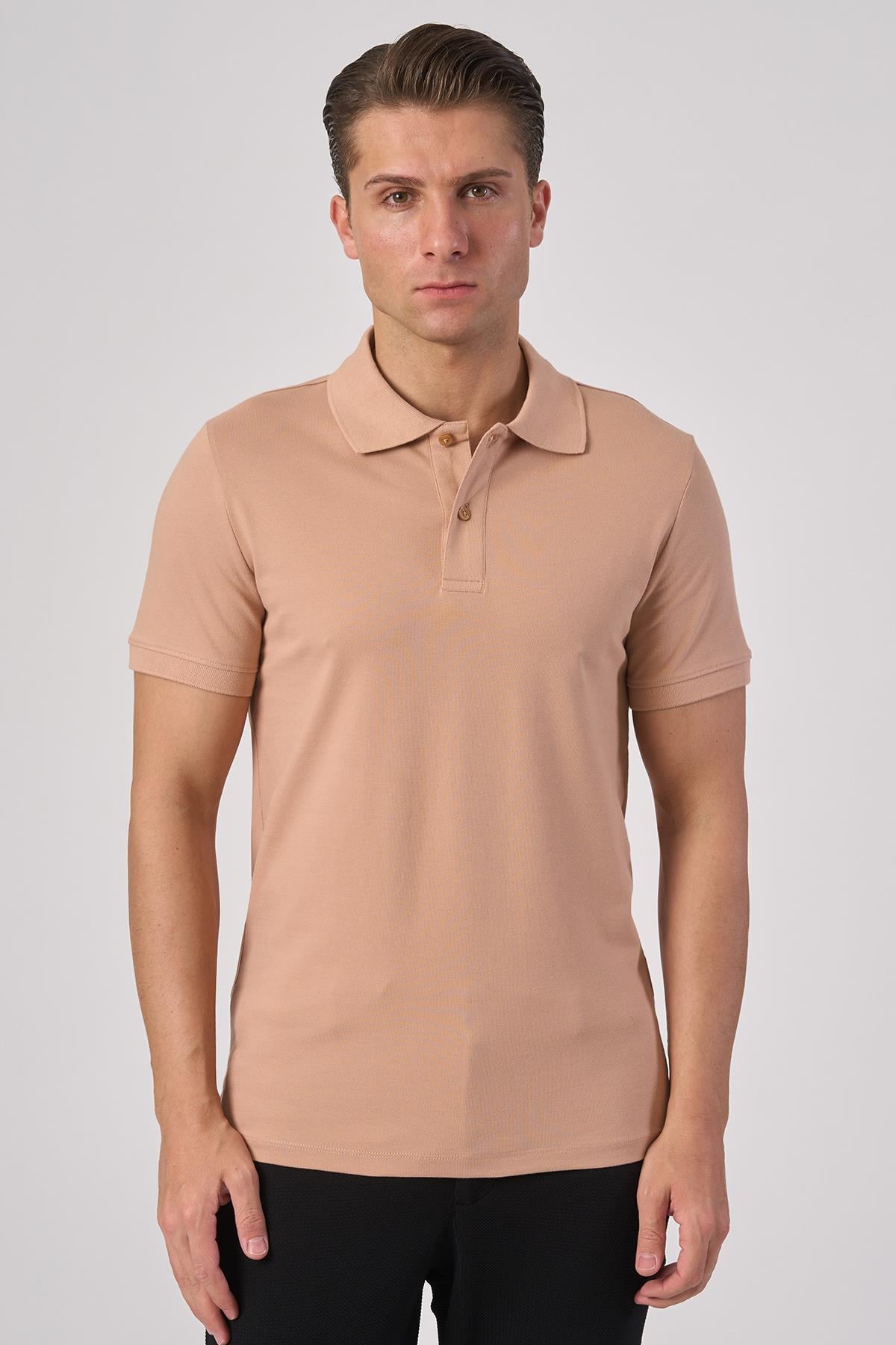 WHİTE STONE  2025-Y  2570-Y POLA YAKA TSHIRT  SOMON