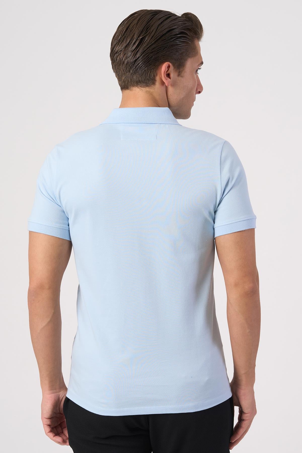 WHİTE STONE  2025-Y  2570-Y POLA YAKA TSHIRT    A.MAVİ
