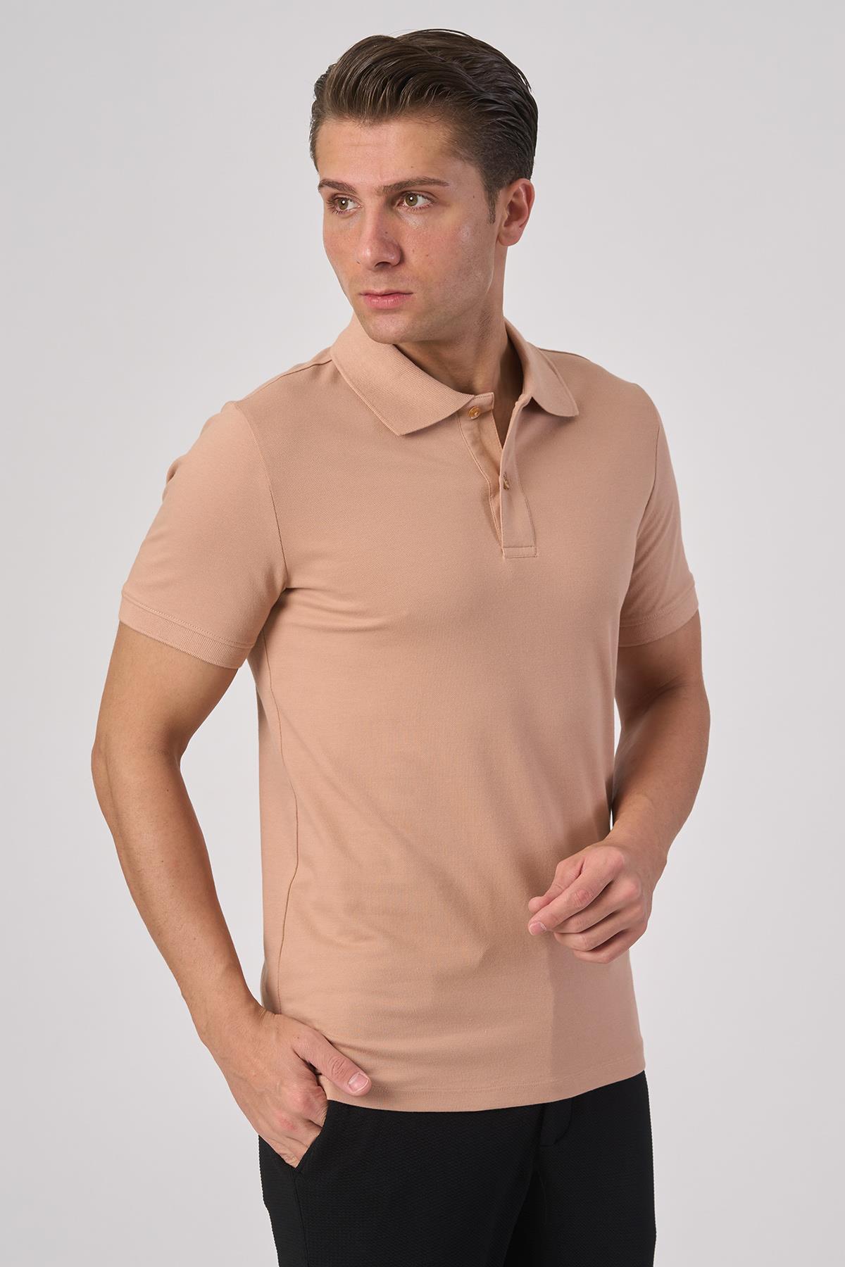 WHİTE STONE  2025-Y  2570-Y POLA YAKA TSHIRT  SOMON