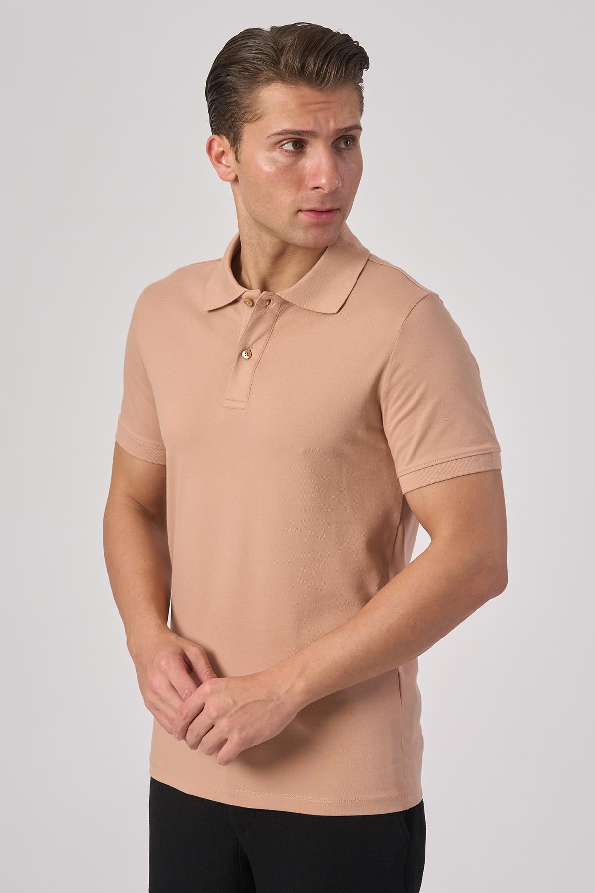 WHİTE STONE  2025-Y  2570-Y POLA YAKA TSHIRT  SOMON